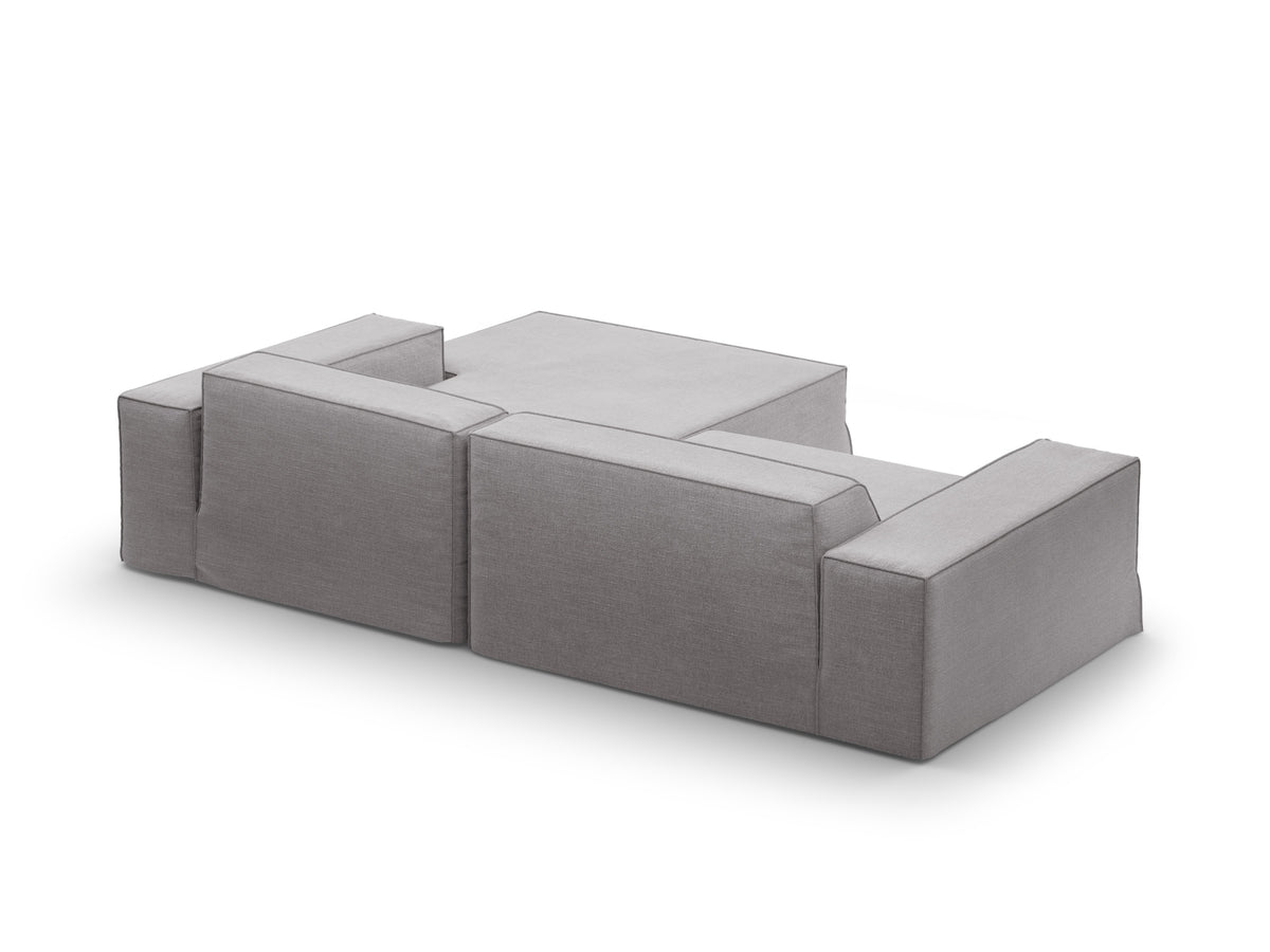 Jodie Modular Ecksofa rechts 3 Sitzer mit abnehmbaren Bezug in Warm grey-LINS präsentiert im Onlineshop von KAQTU Design AG. L-Sofa rechts ist von Micadoni