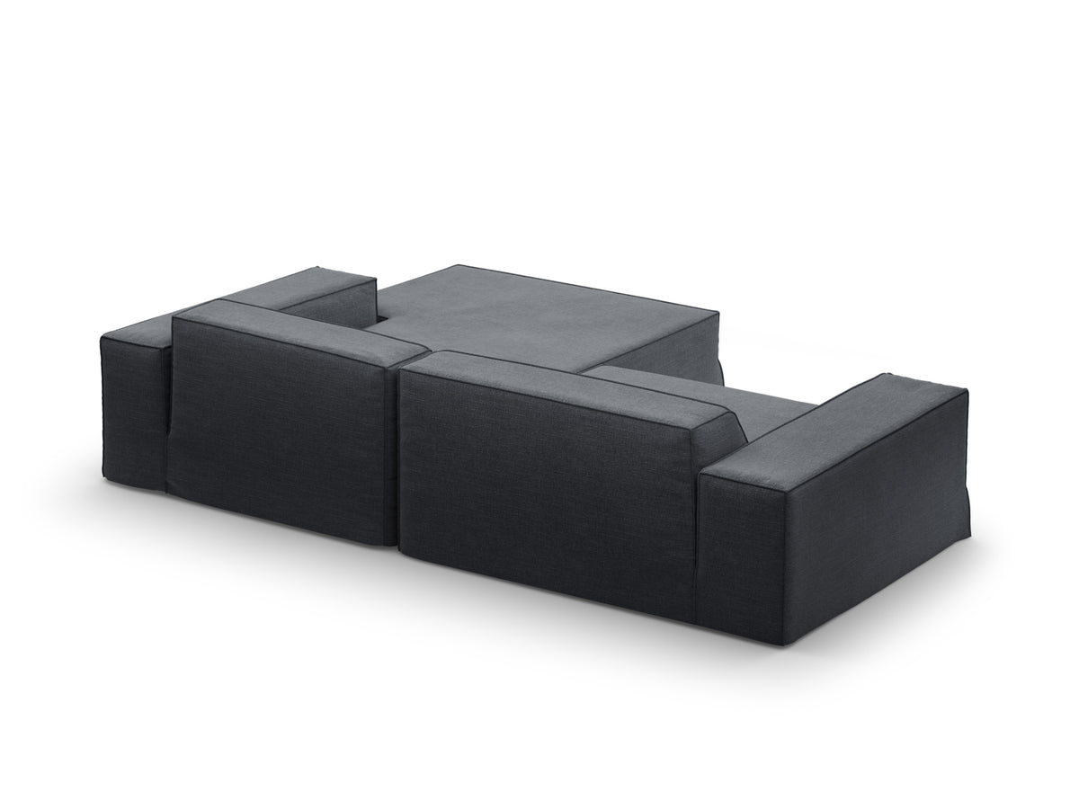 Jodie Modular Ecksofa rechts 3 Sitzer mit abnehmbaren Bezug in Grey und Blue-LINS präsentiert im Onlineshop von KAQTU Design AG. L-Sofa rechts ist von Micadoni