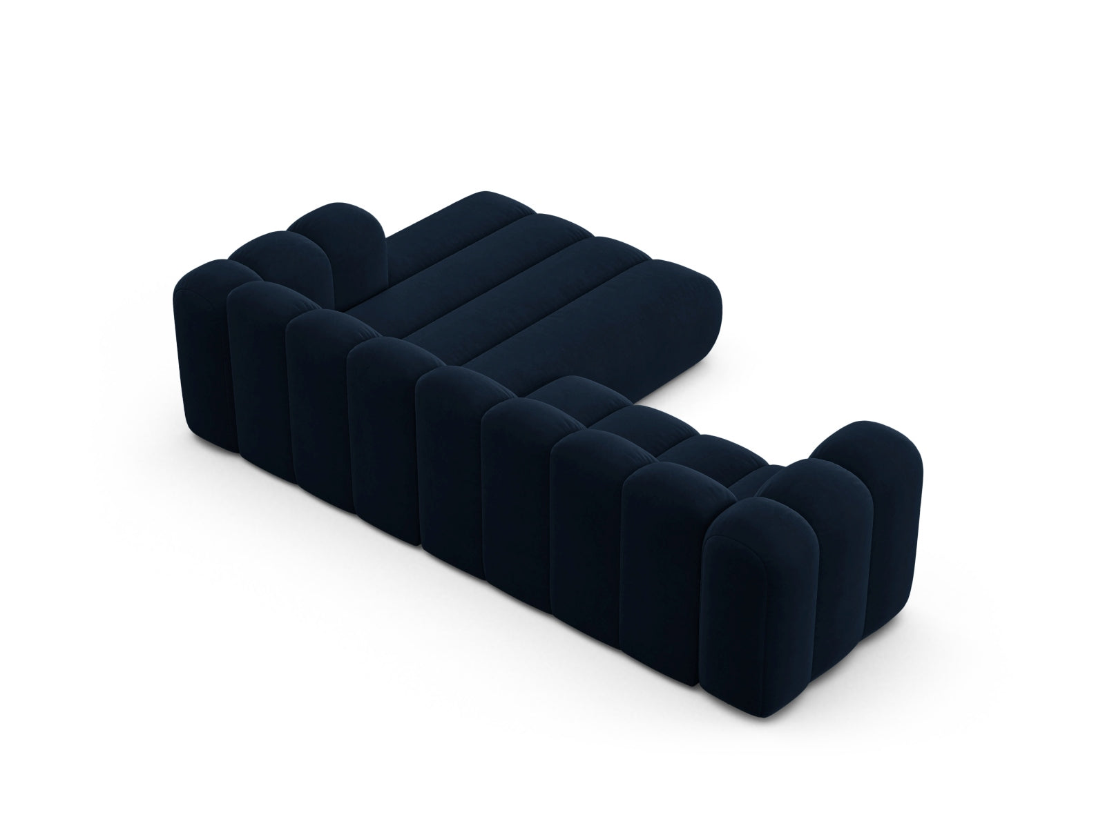 Lupine Velour Modular Ecksofa rechts 4 Sitzer in Royal Blue präsentiert im Onlineshop von KAQTU Design AG. Ecksofa rechts ist von Micadoni