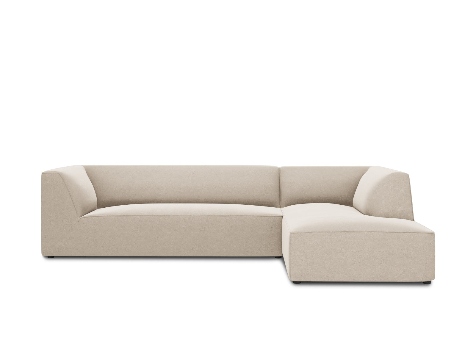 Ruby Velour modulares Ecksofa rechts 4 Sitzer in Beige-Salvador präsentiert im Onlineshop von KAQTU Design AG. L-Sofa rechts ist von Micadoni