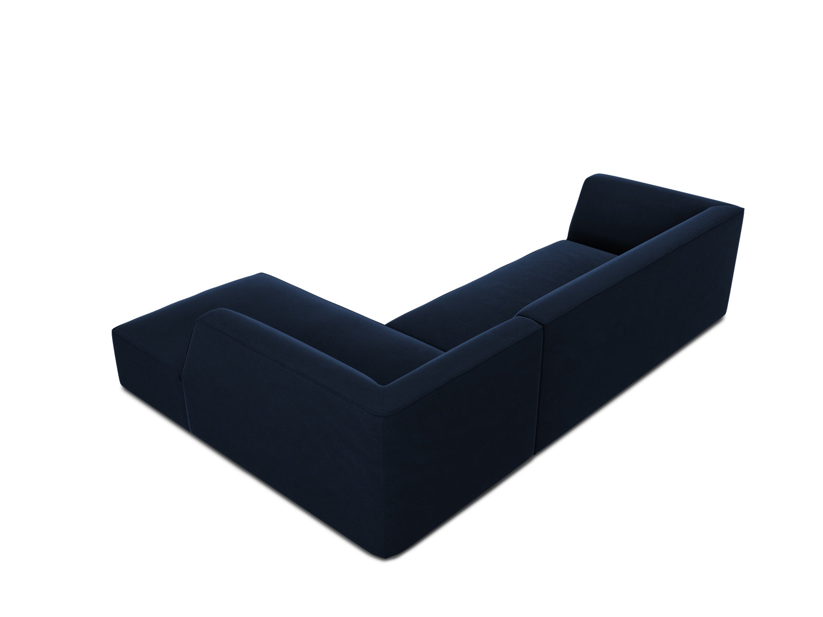 Stylisches modulares Ecksofa in luxuriösem Ruby Velour, rechte Ausführung, perfekt für einladende und zeitgemäße Wohnlandschaften.