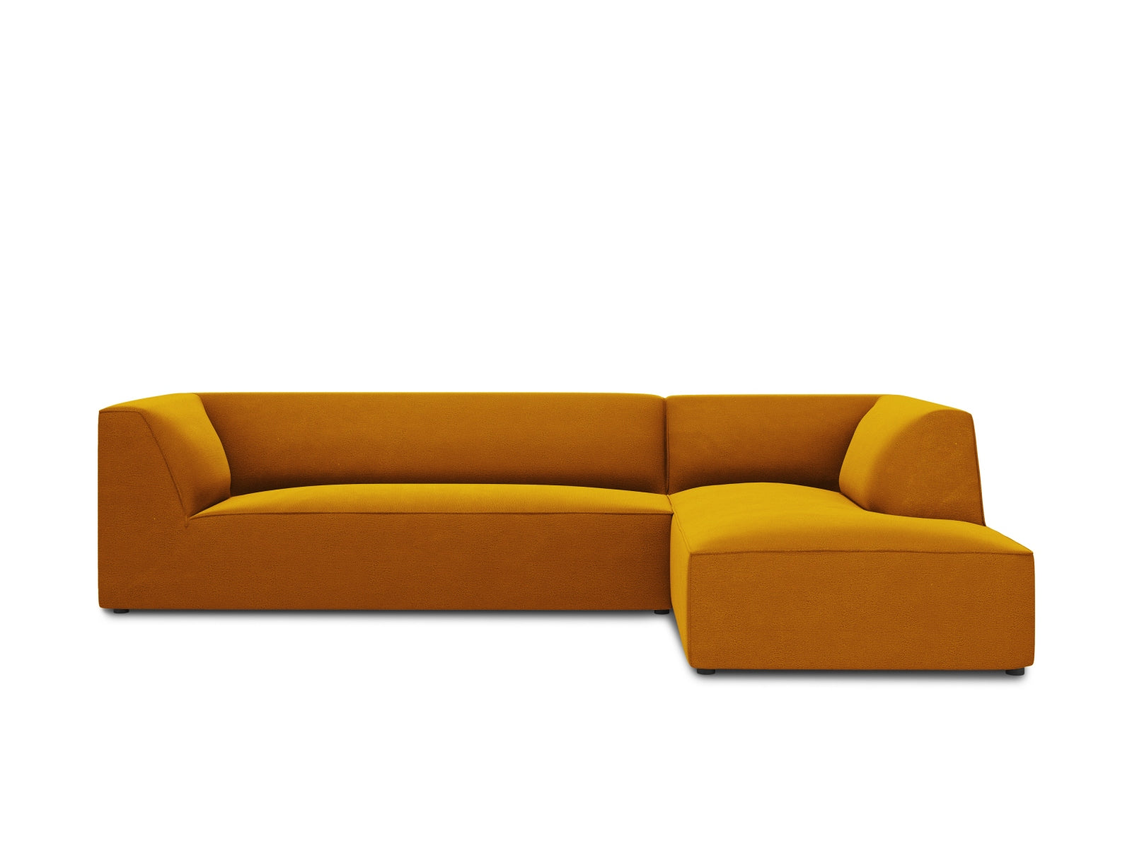 Ruby Velour modulares Ecksofa rechts 4 Sitzer in Yellow-Salvador präsentiert im Onlineshop von KAQTU Design AG. L-Sofa rechts ist von Micadoni
