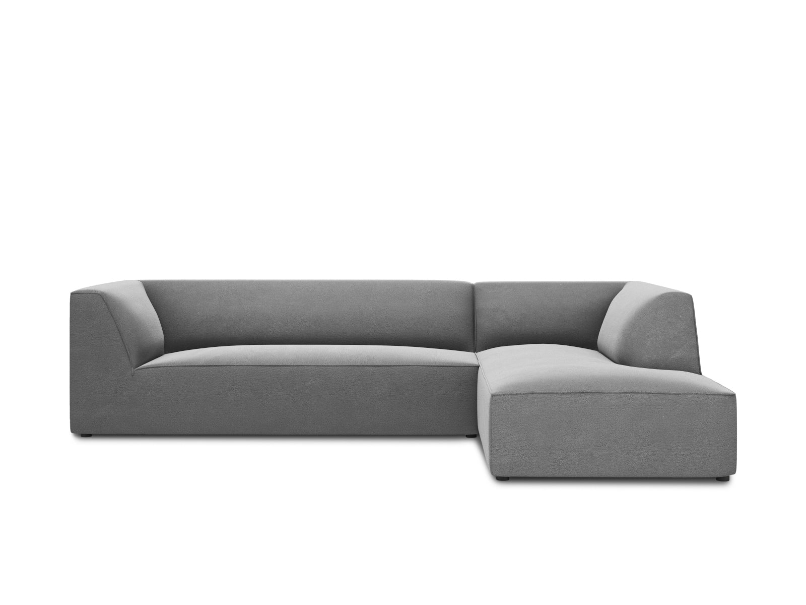Ruby Velour modulares Ecksofa rechts 4 Sitzer in Grey präsentiert im Onlineshop von KAQTU Design AG. Ecksofa rechts ist von Micadoni