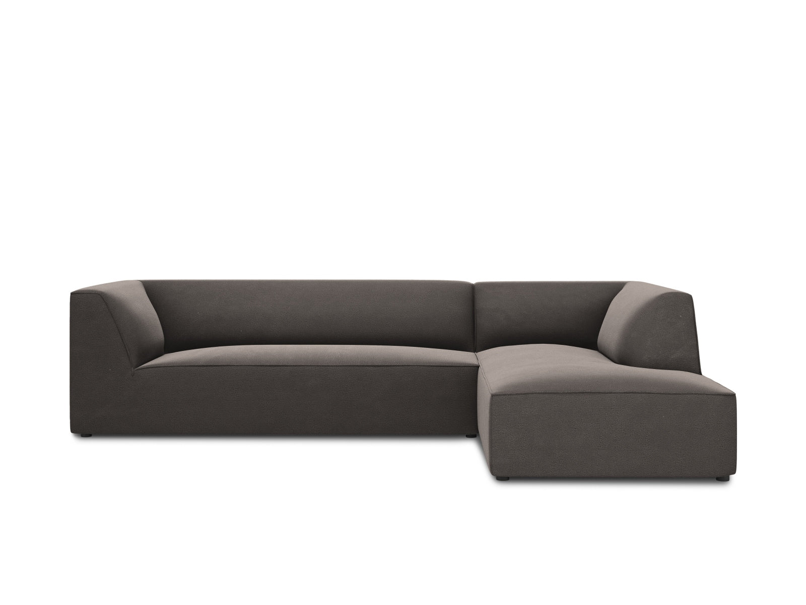Ruby Velour modulares Ecksofa rechts 4 Sitzer in Dark Grey-Salvador präsentiert im Onlineshop von KAQTU Design AG. L-Sofa rechts ist von Micadoni