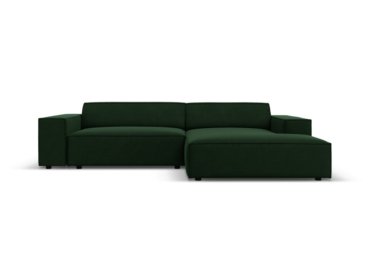 Jodie Velour modulares Ecksofa rechts 3 Sitzer in Bottle Green-Bluvel präsentiert im Onlineshop von KAQTU Design AG. L-Sofa rechts ist von Micadoni