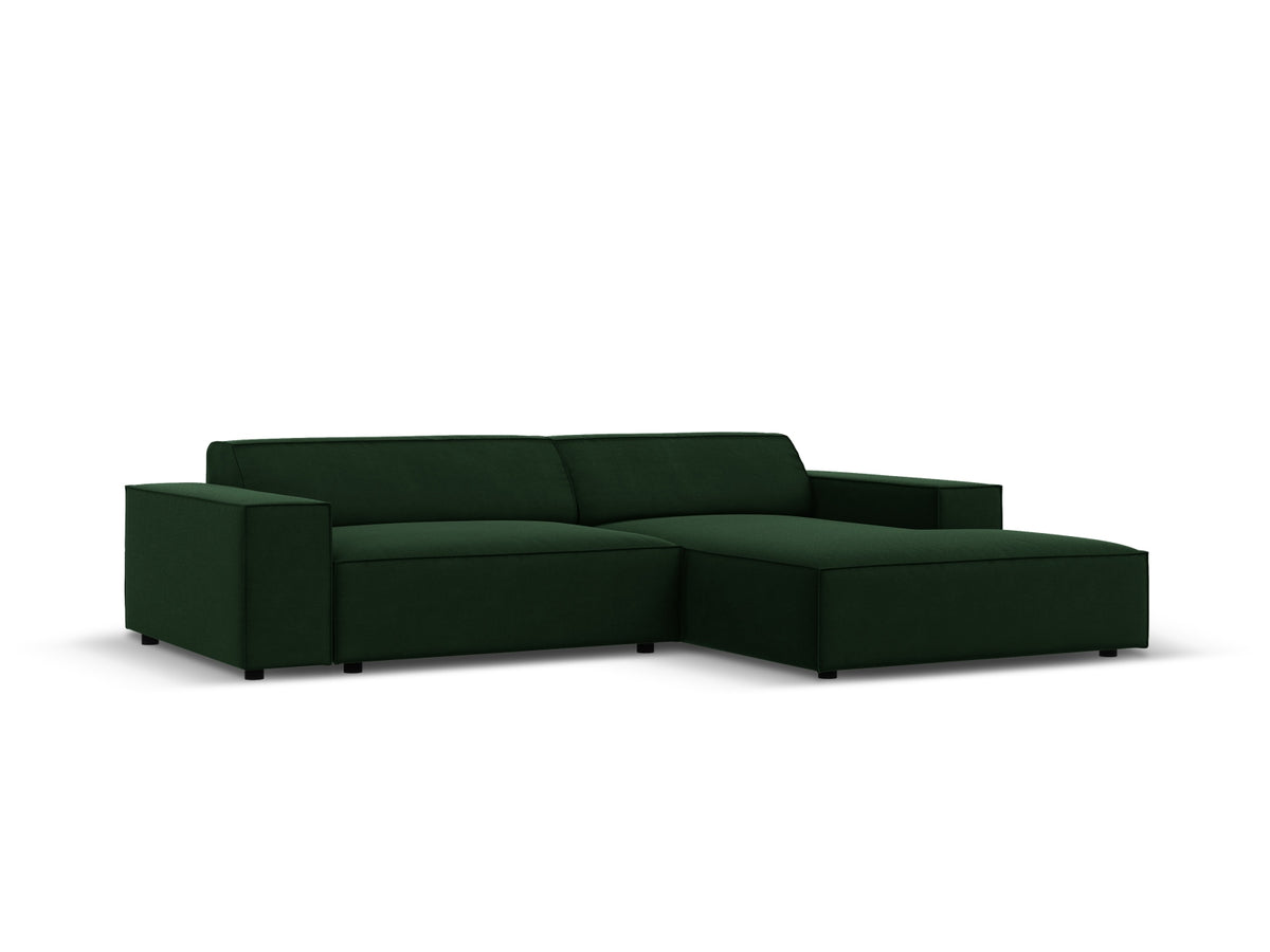 Jodie Velour modulares Ecksofa rechts 3 Sitzer in Bottle Green-Bluvel präsentiert im Onlineshop von KAQTU Design AG. L-Sofa rechts ist von Micadoni