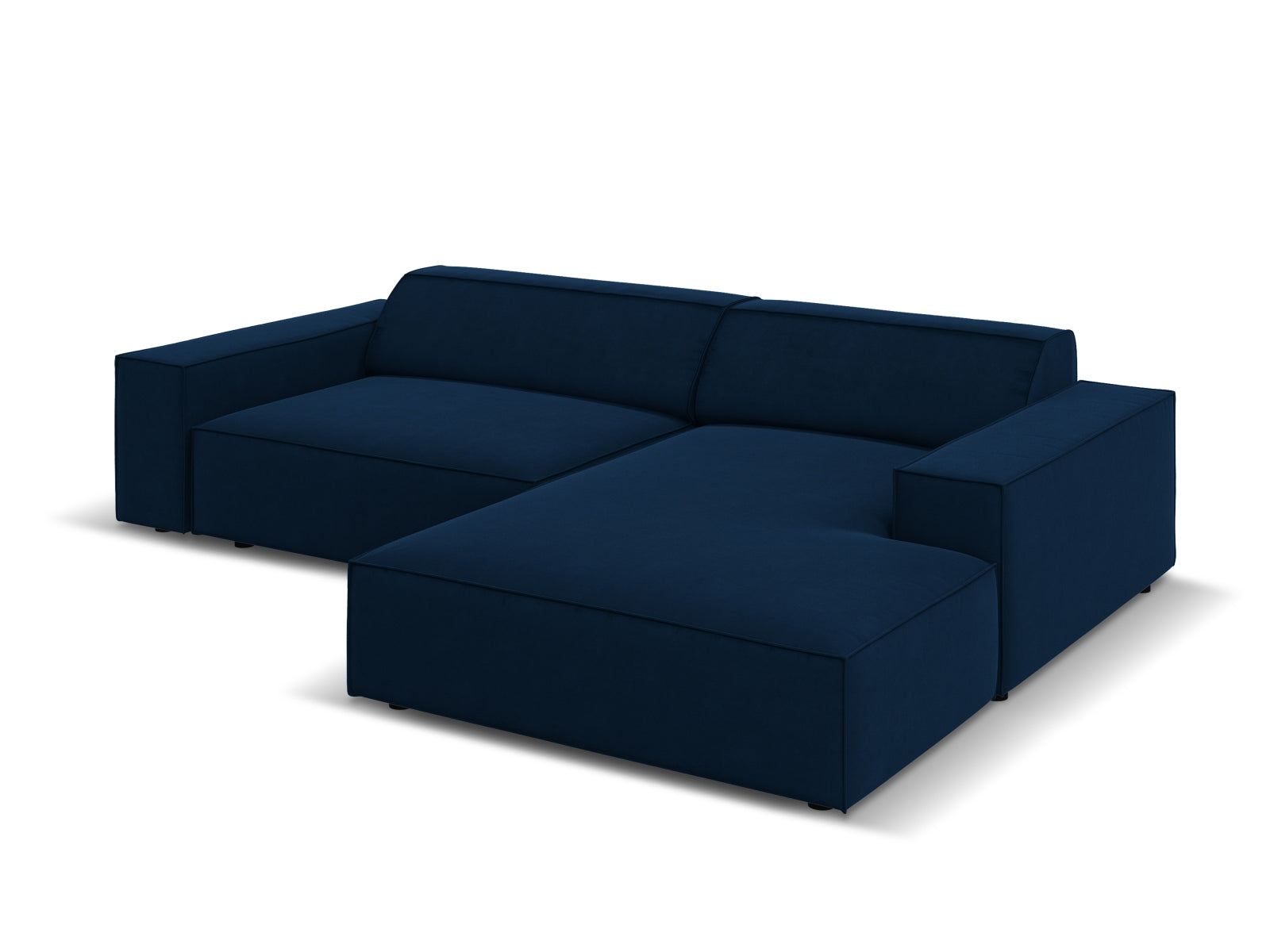 Erleben Sie das Jodie Velour Ecksofa rechts 3 Sitzer von Micadoni – ein elegantes, anpassbares Sofa, das Komfort und Stil in Ihr Wohnzimmer bringt.