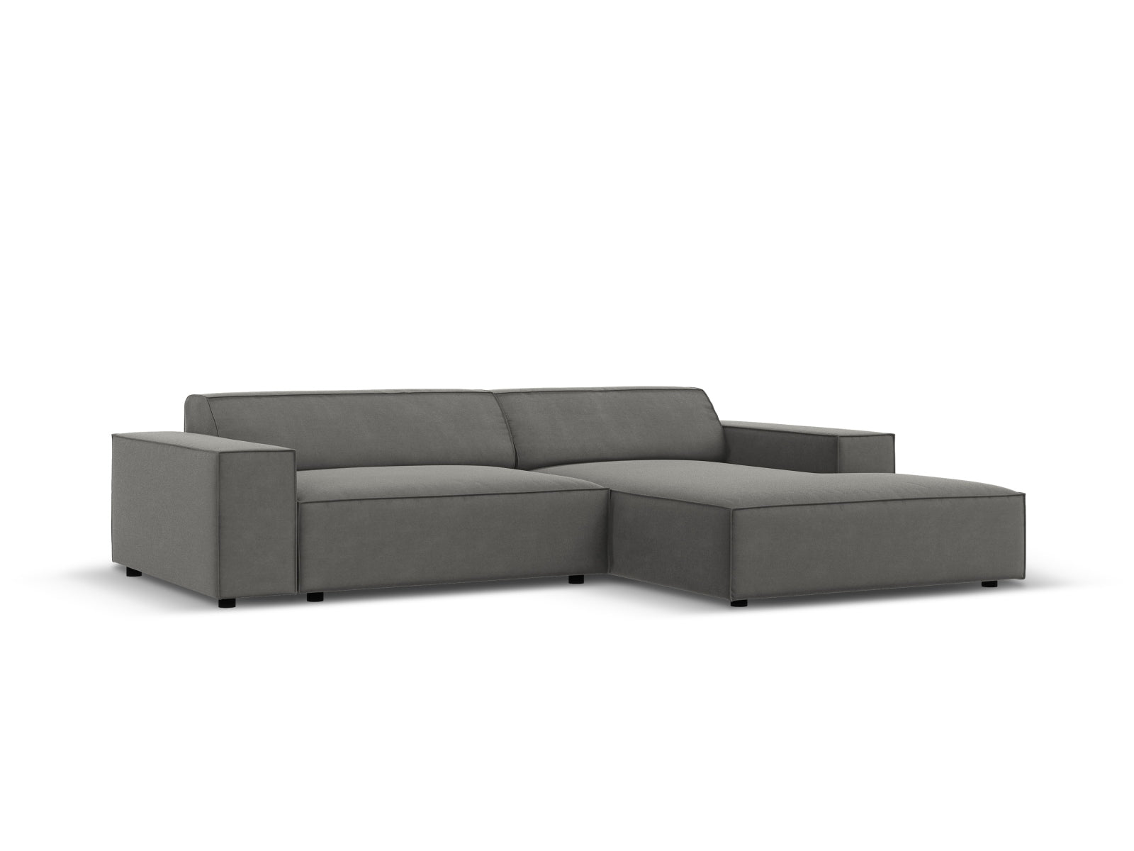 Entdecken Sie das Jodie Velour Ecksofa rechts 3 Sitzer von Micadoni – stilvoll, modular und komfortabel für Ihr modernes Zuhause.