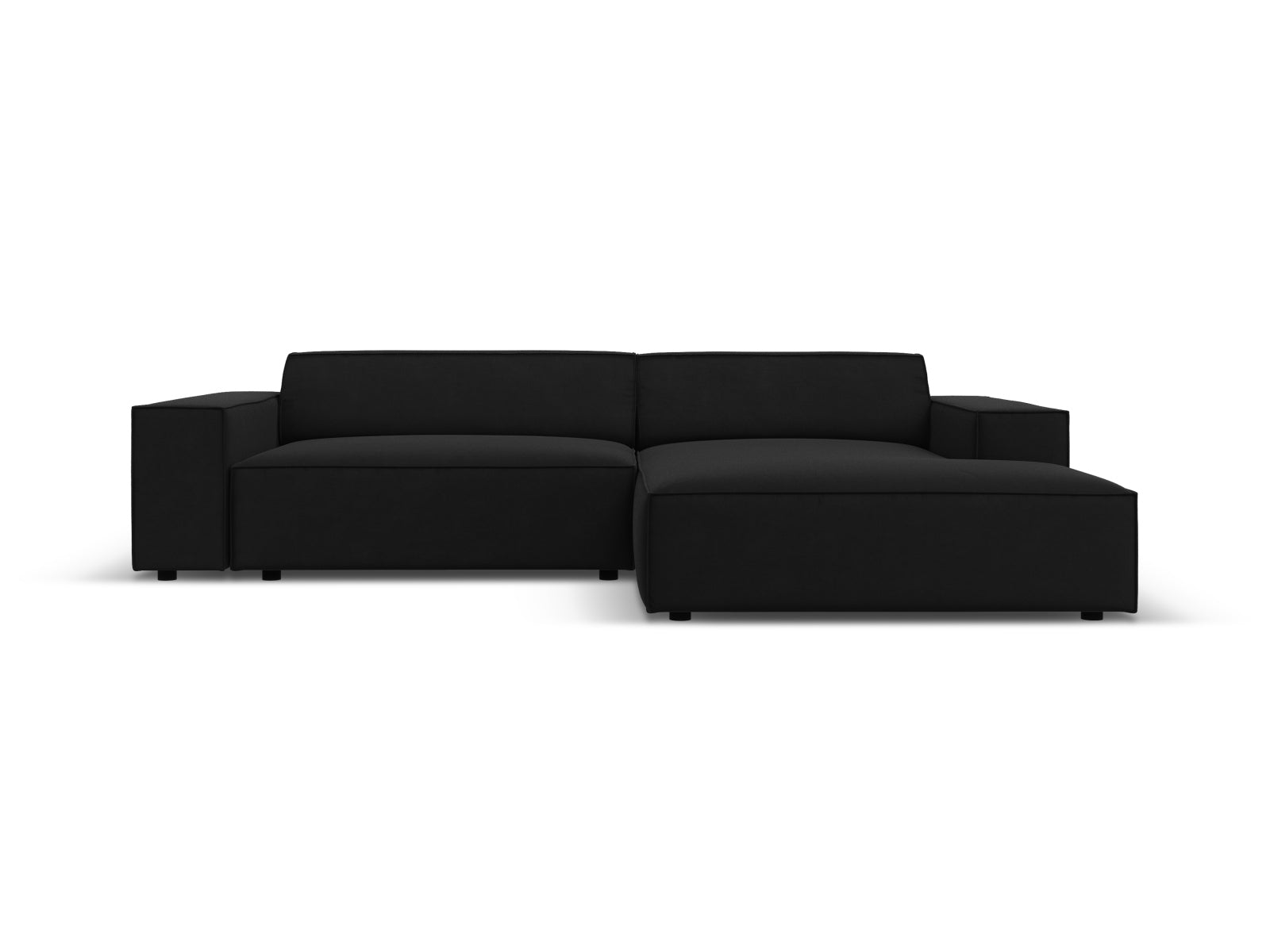 Jodie Velour modulares Ecksofa rechts 3 Sitzer in Black präsentiert im Onlineshop von KAQTU Design AG. Ecksofa rechts ist von Micadoni