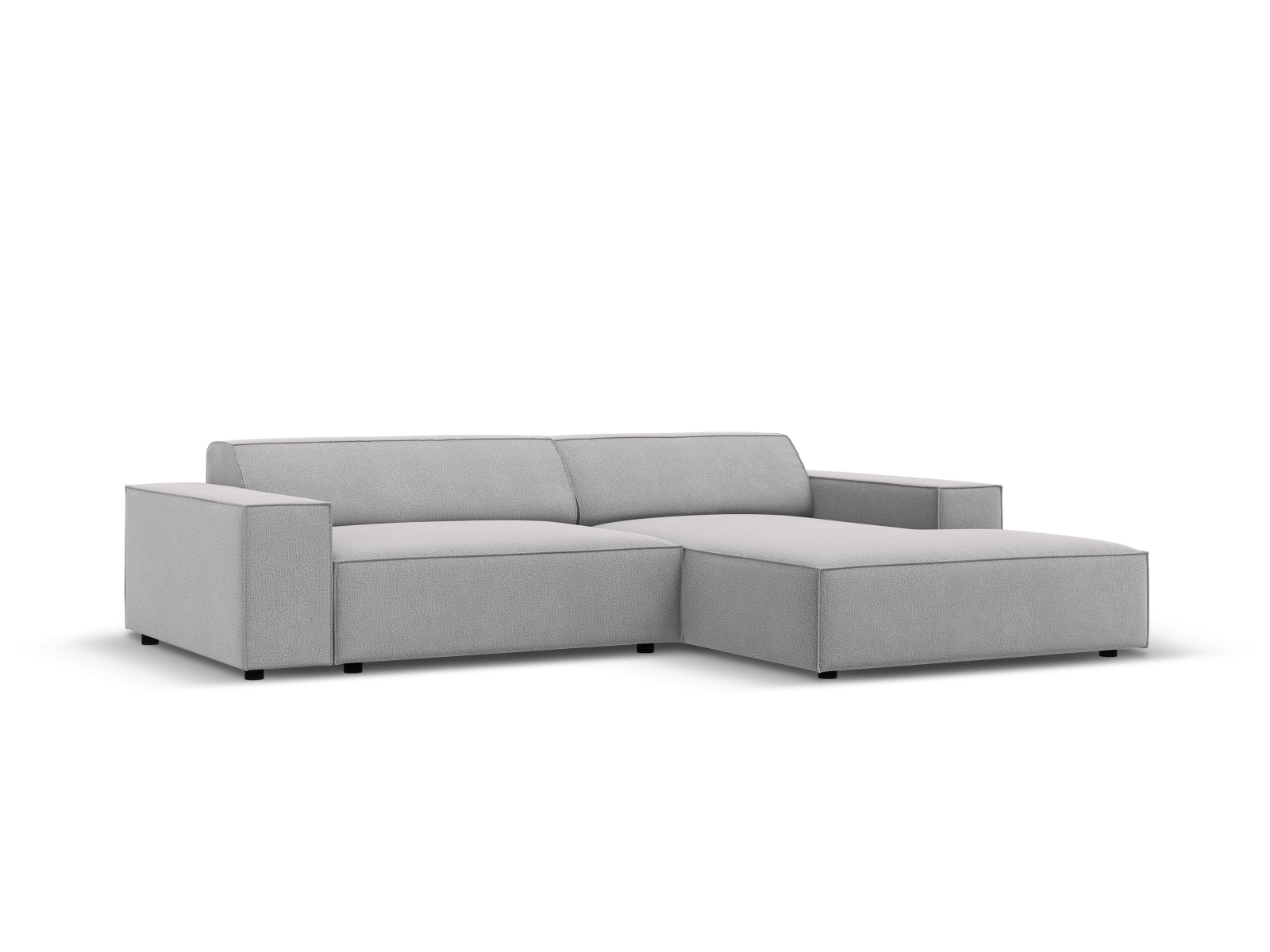 Jodie Modulares Ecksofa rechts 3 Sitzer in Light Grey-Megan präsentiert im Onlineshop von KAQTU Design AG. L-Sofa rechts ist von Micadoni