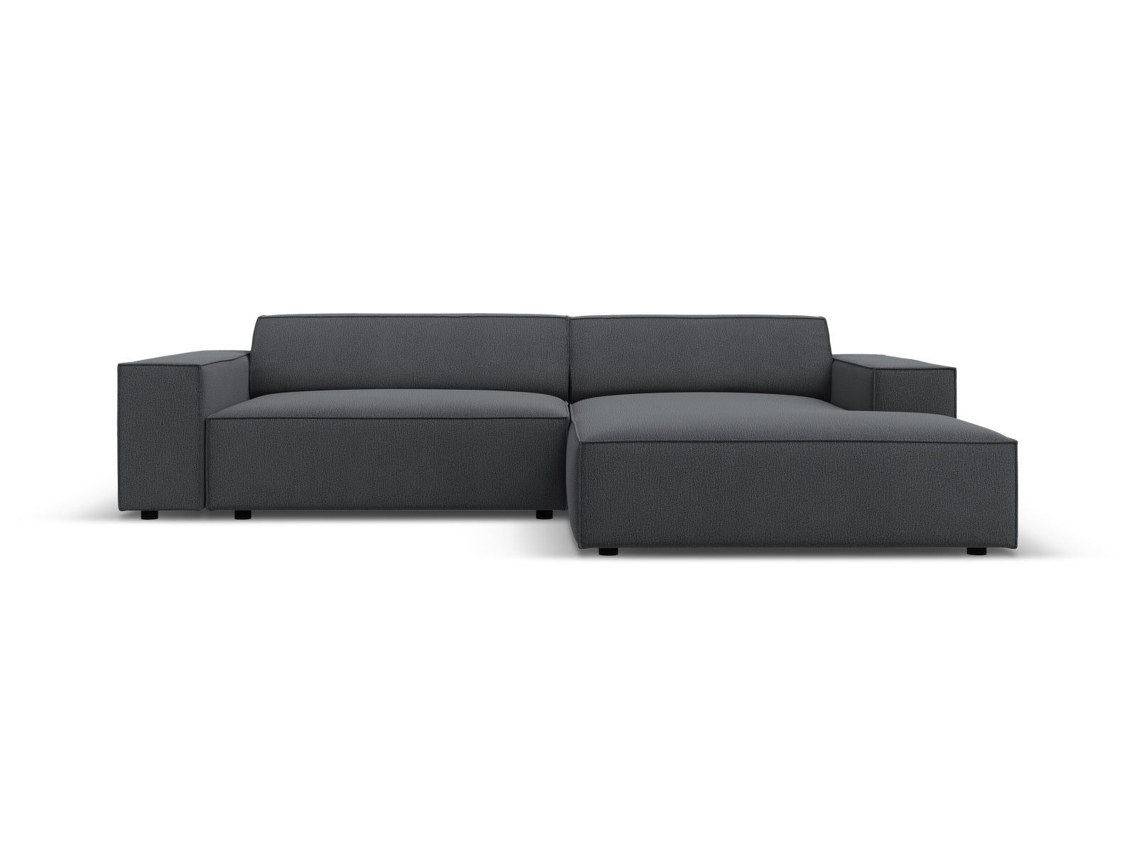 Jodie Modulares Ecksofa rechts 3 Sitzer in Dark Grey-Megan präsentiert im Onlineshop von KAQTU Design AG. L-Sofa rechts ist von Micadoni