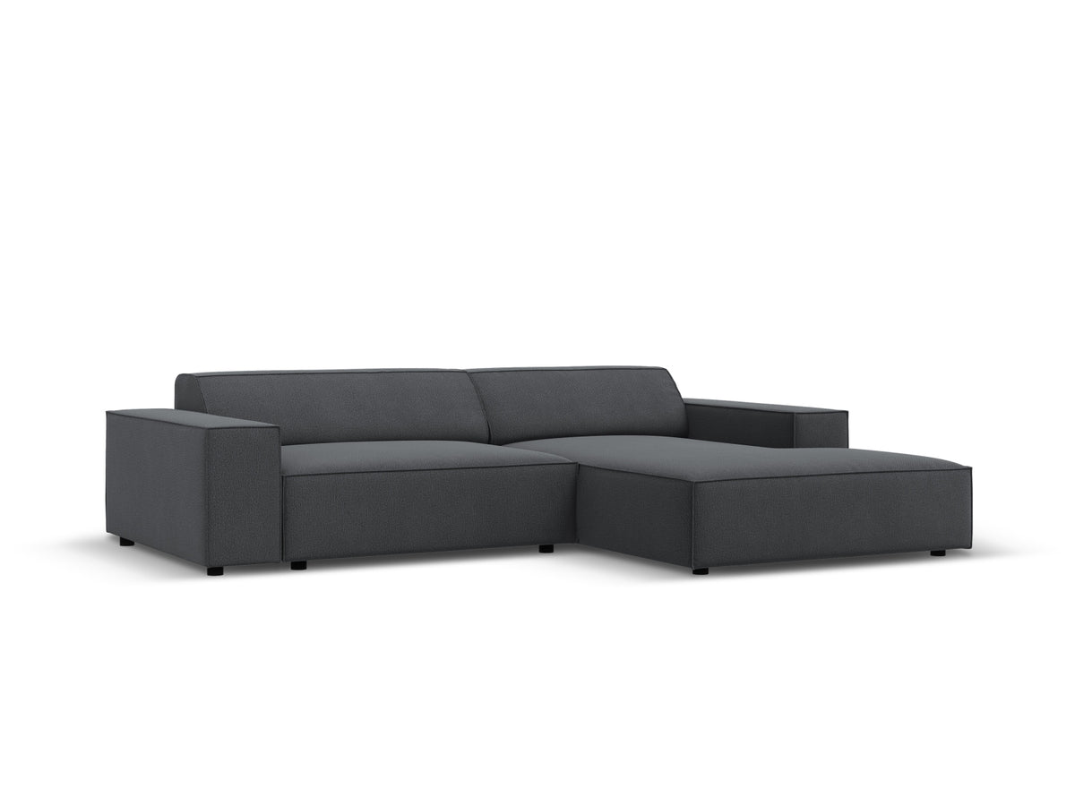 Jodie Modulares Ecksofa rechts 3 Sitzer in Dark Grey-Megan präsentiert im Onlineshop von KAQTU Design AG. L-Sofa rechts ist von Micadoni