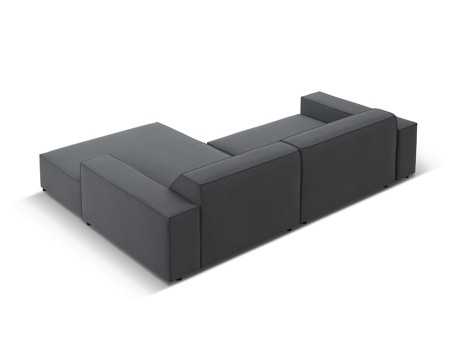 Jodie Modulares Ecksofa rechts 3 Sitzer in Dark Grey-Megan präsentiert im Onlineshop von KAQTU Design AG. L-Sofa rechts ist von Micadoni