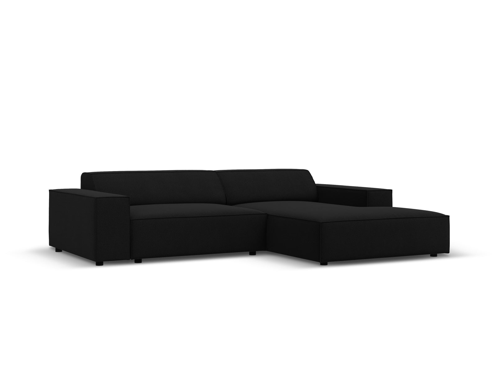 Jodie Modulares Ecksofa rechts 3 Sitzer in Black-Megan präsentiert im Onlineshop von KAQTU Design AG. L-Sofa rechts ist von Micadoni