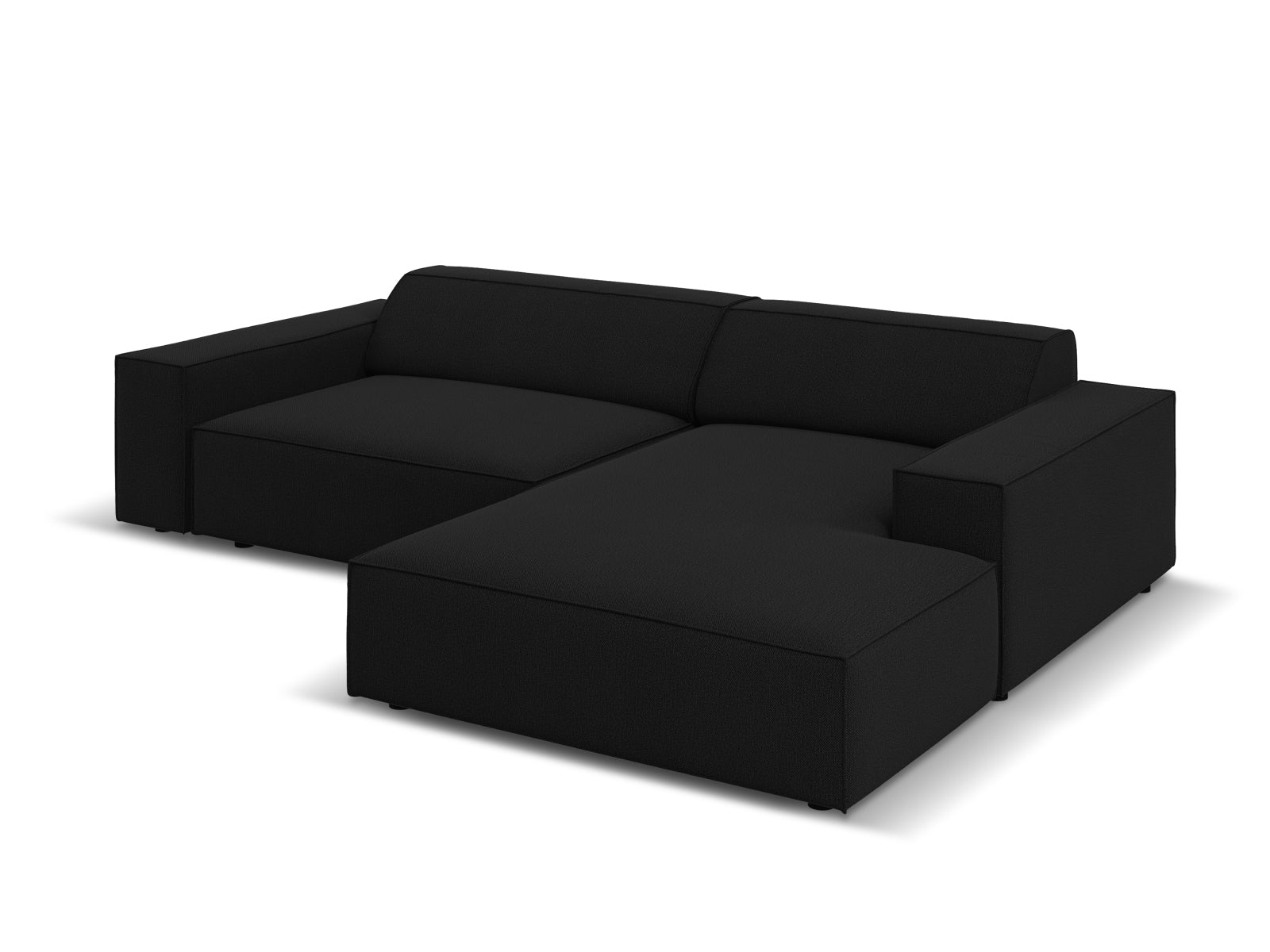 Jodie Modulares Ecksofa rechts 3 Sitzer in Black-Megan präsentiert im Onlineshop von KAQTU Design AG. L-Sofa rechts ist von Micadoni