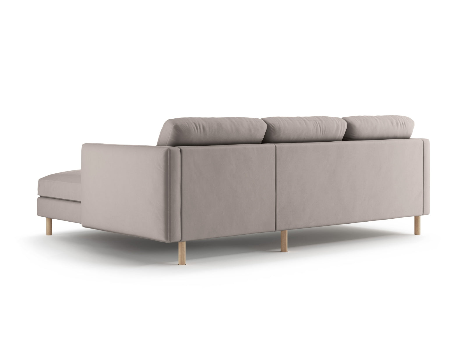 Entdecken Sie das Eden Velour Ecksofa rechts von Micadoni: Elegantes Design, weiches Velours und optimaler Sitzkomfort für Ihr modernes Wohnzimmer.