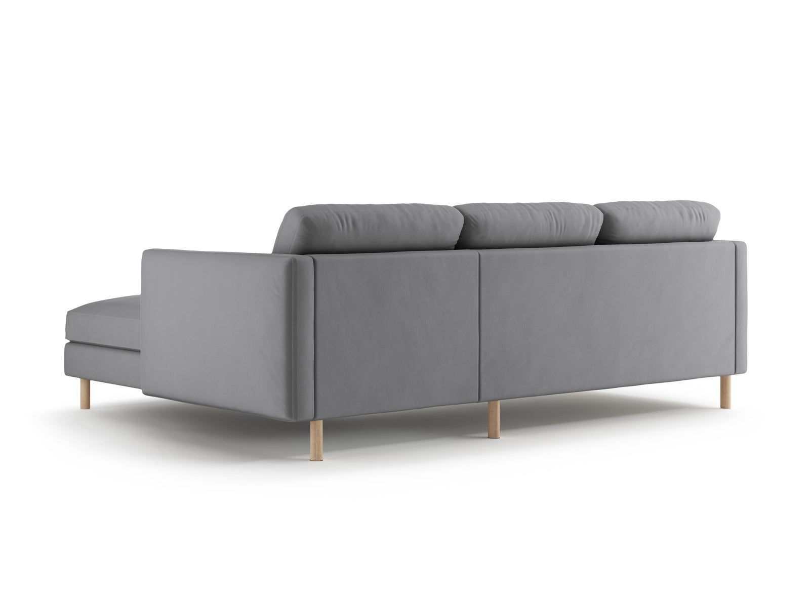 Entdecken Sie das Eden Velour Ecksofa rechts von Micadoni: Elegantes Design, weiches Velours und optimaler Sitzkomfort für Ihr modernes Wohnzimmer.