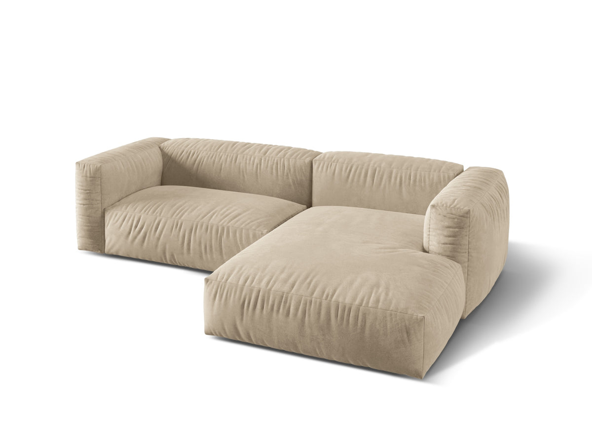 Martina Modulares Ecksofa rechts 2 Sitzer in Light Beige-Vogue präsentiert im Onlineshop von KAQTU Design AG. L-Sofa rechts ist von Micadoni