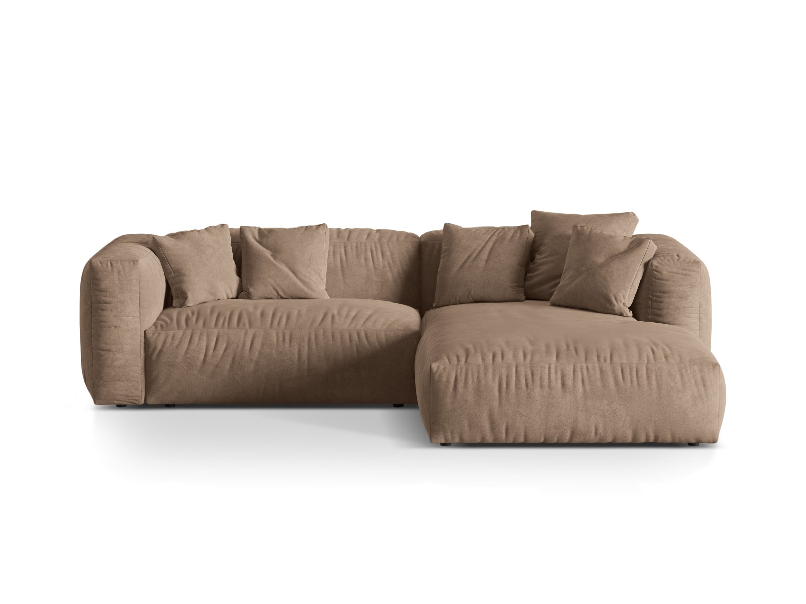 Martina Modulares Ecksofa rechts 2 Sitzer in Dark Beige-Vogue präsentiert im Onlineshop von KAQTU Design AG. L-Sofa rechts ist von Micadoni