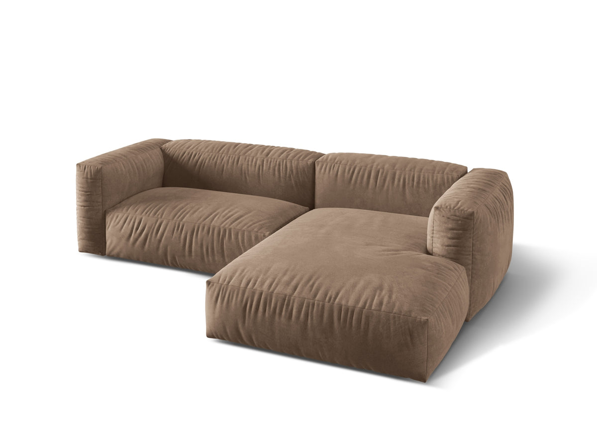 Martina Modulares Ecksofa rechts 2 Sitzer in Dark Beige-Vogue präsentiert im Onlineshop von KAQTU Design AG. L-Sofa rechts ist von Micadoni