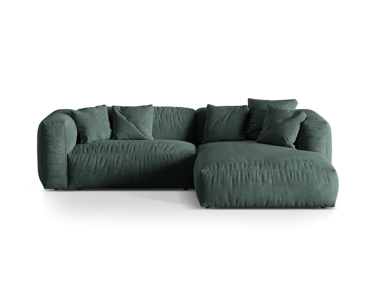 Martina Modulares Ecksofa rechts 2 Sitzer in Petrol präsentiert im Onlineshop von KAQTU Design AG. Ecksofa rechts ist von Micadoni