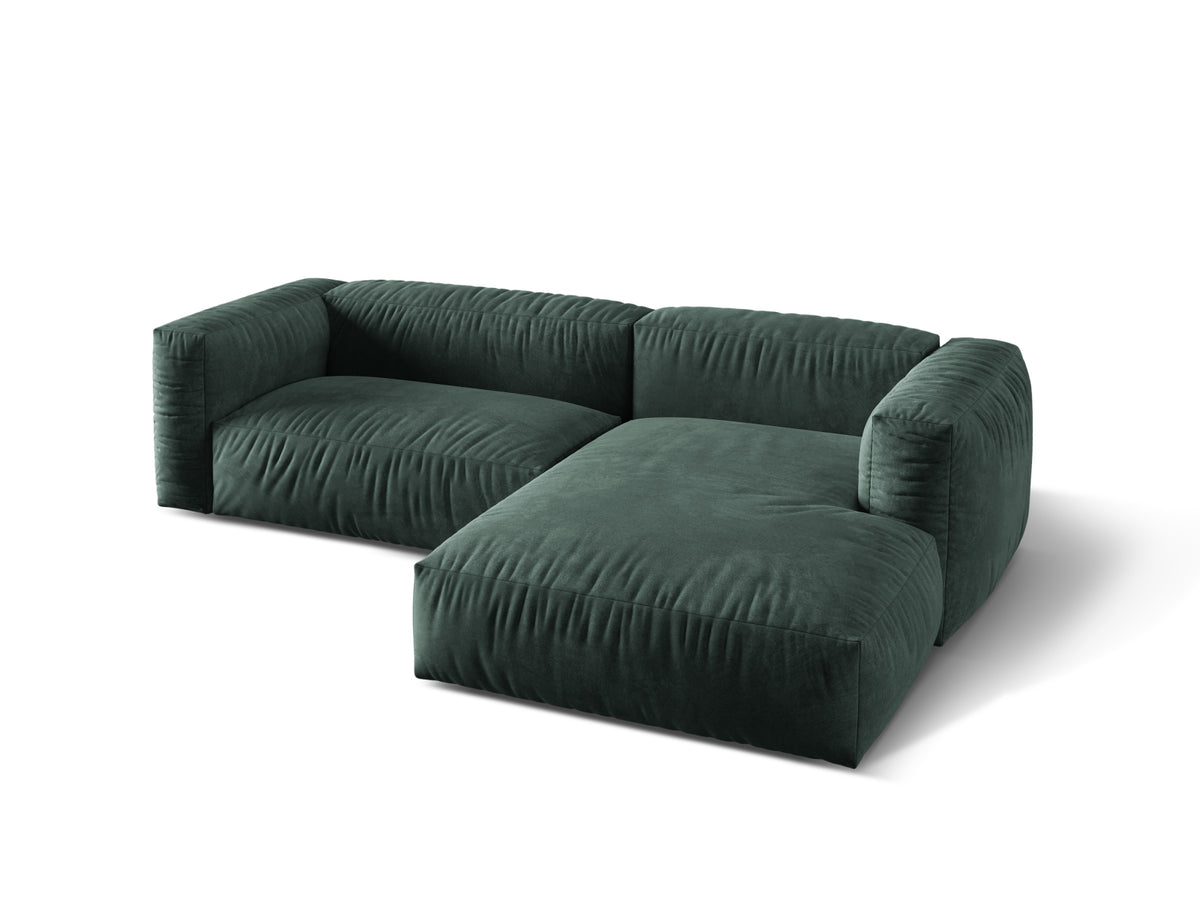 Martina Modulares Ecksofa rechts 2 Sitzer in Petrol-Vogue präsentiert im Onlineshop von KAQTU Design AG. L-Sofa rechts ist von Micadoni