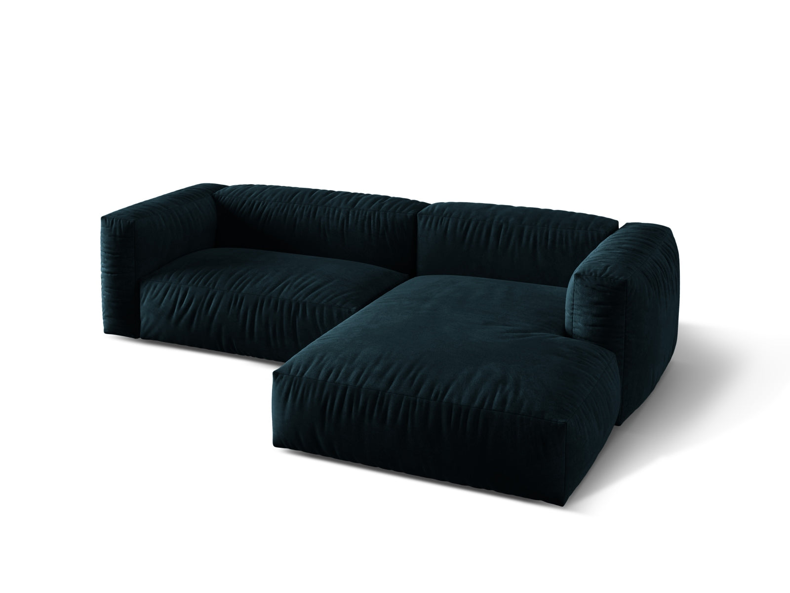 Modernes Martina 2-Sitzer Ecksofa in tiefem Petrol, perfekt für gemütliche Ecken und stilvolle Einrichtung, erhältlich bei Micadoni.