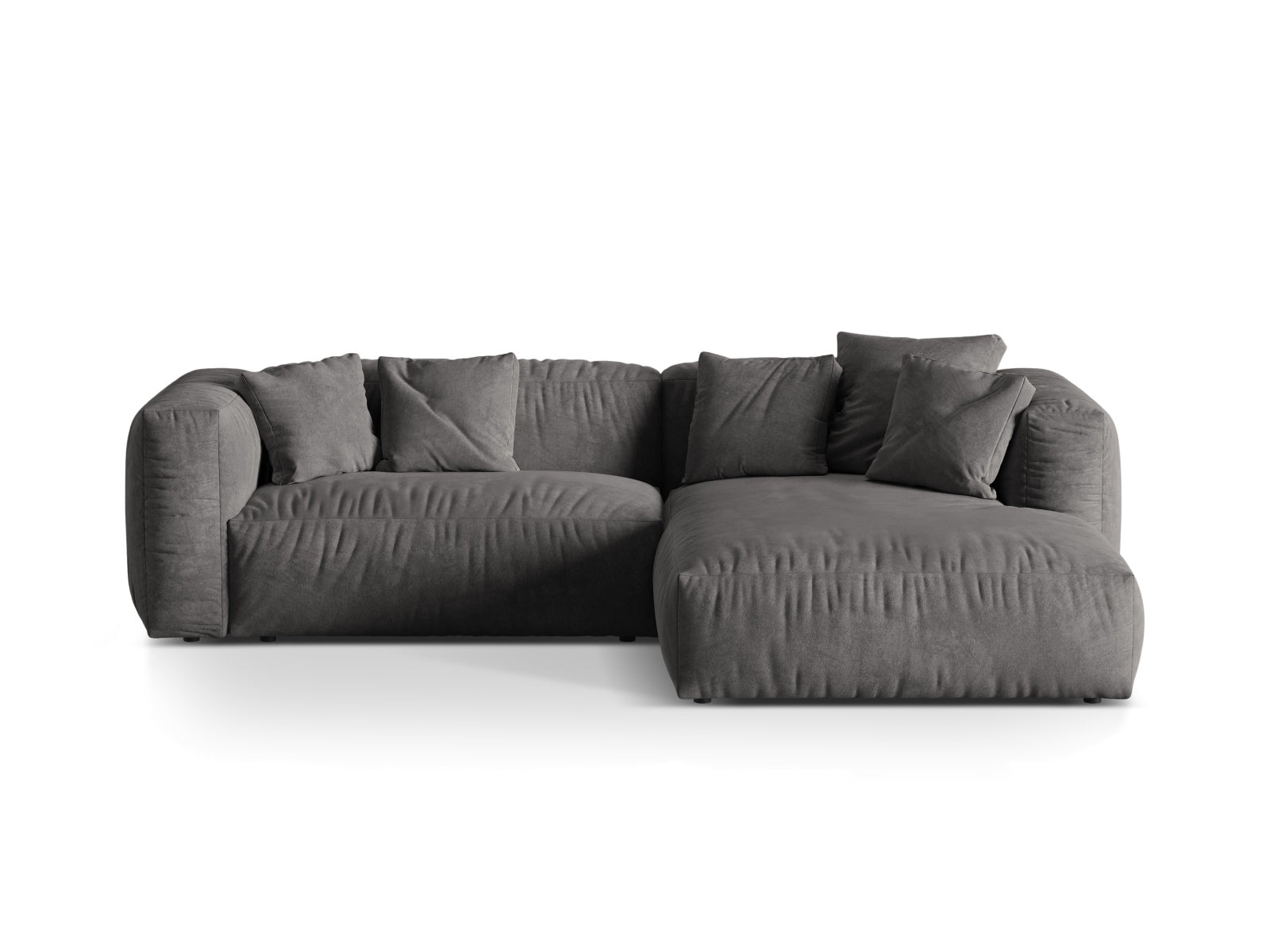 Martina Modulares Ecksofa rechts 2 Sitzer in Grey-Vogue präsentiert im Onlineshop von KAQTU Design AG. L-Sofa rechts ist von Micadoni