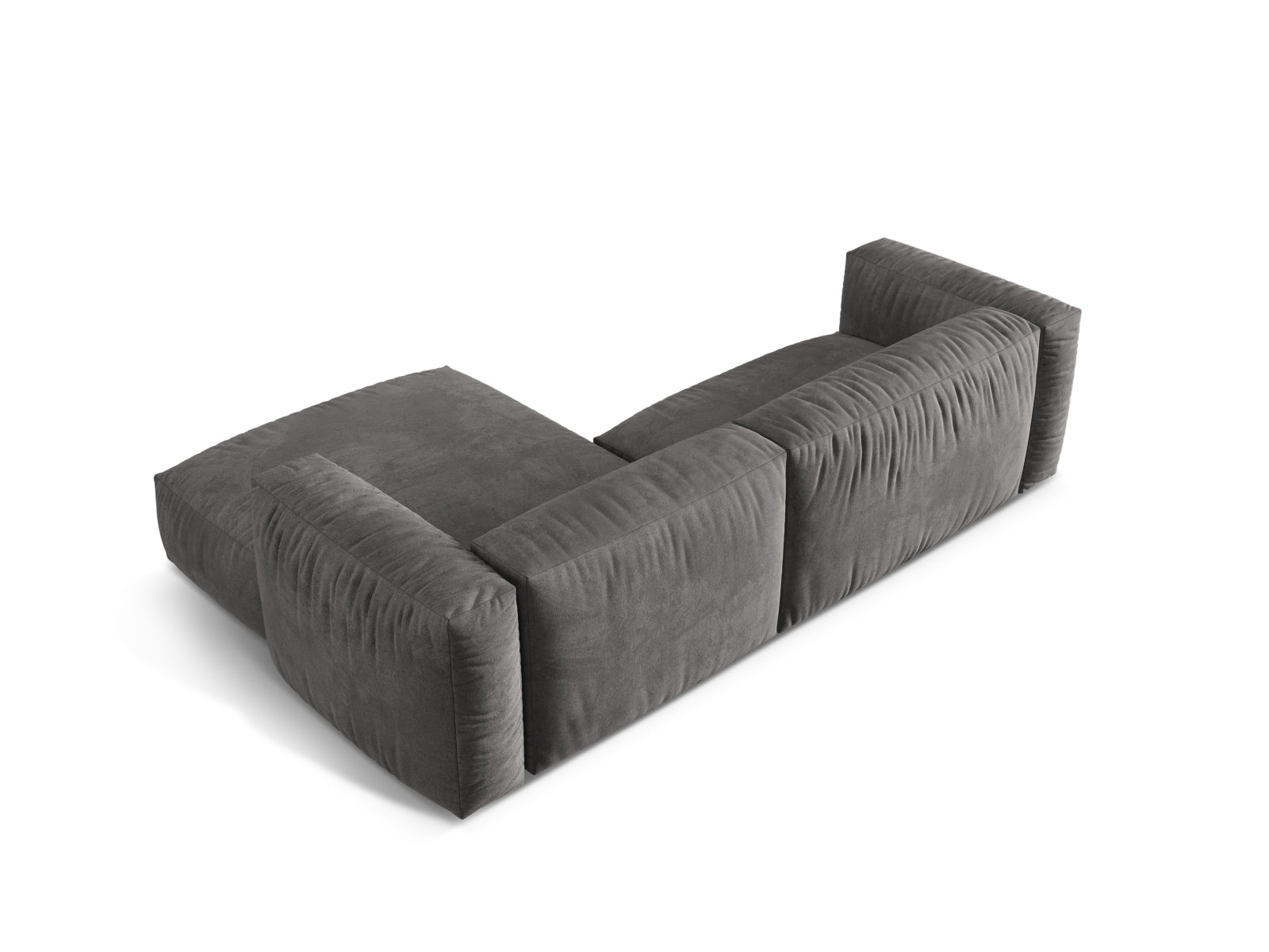 Elegantes, modulares Ecksofa Martina in Grau, ideal für moderne Wohnräume, bietet Komfort und Flexibilität für Ihr Zuhause.