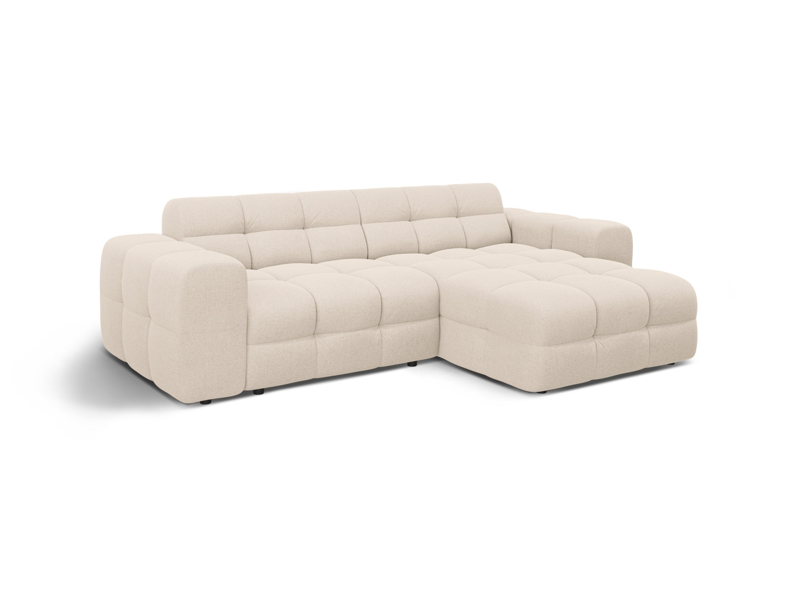 Erleben Sie das Kendal Ecksofa rechts 4 Sitzer von Micadoni – elegantes Velours, modernes Design und optimaler Komfort für Ihr Wohnzimmer.