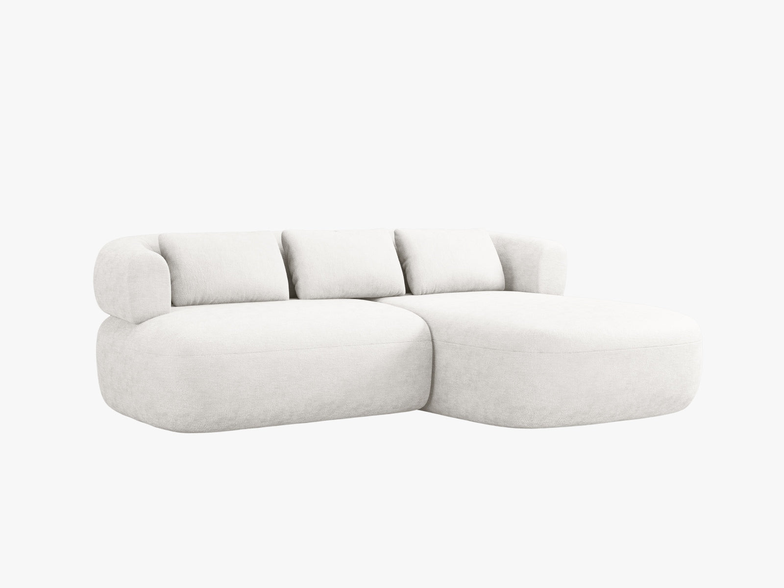 Stylisches Ecksofa Jenny in hellem Beige, perfekt für entspannte Abende. Bietet großzügigen Platz für fünf Personen und verleiht jedem Raum einen Hauch von Eleganz.