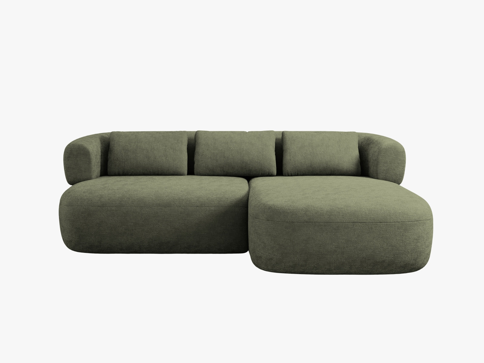 Elegantes 5-Sitzer Ecksofa Jenny in frischem Grün, ideal für stilvolle Wohnräume. Hochwertige Verarbeitung und zeitgemäßes Design von Micadoni.