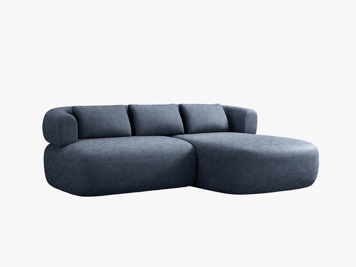 Jenny Ecksofa rechts 5 Sitzer in Dark Blue-Perfect Harmony präsentiert im Onlineshop von KAQTU Design AG. L-Sofa rechts ist von Micadoni