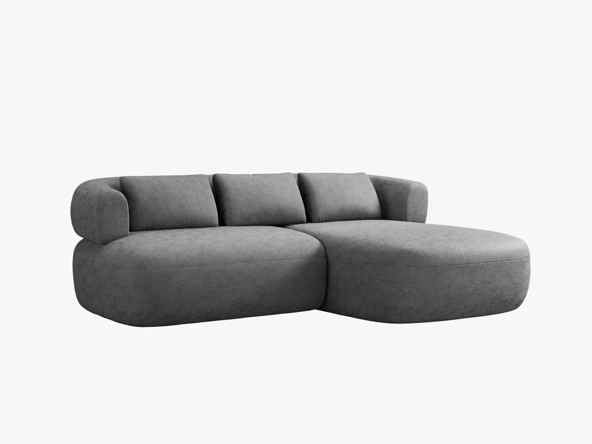 Jenny Ecksofa rechts 5 Sitzer in Dark Grey-Perfect Harmony präsentiert im Onlineshop von KAQTU Design AG. L-Sofa rechts ist von Micadoni