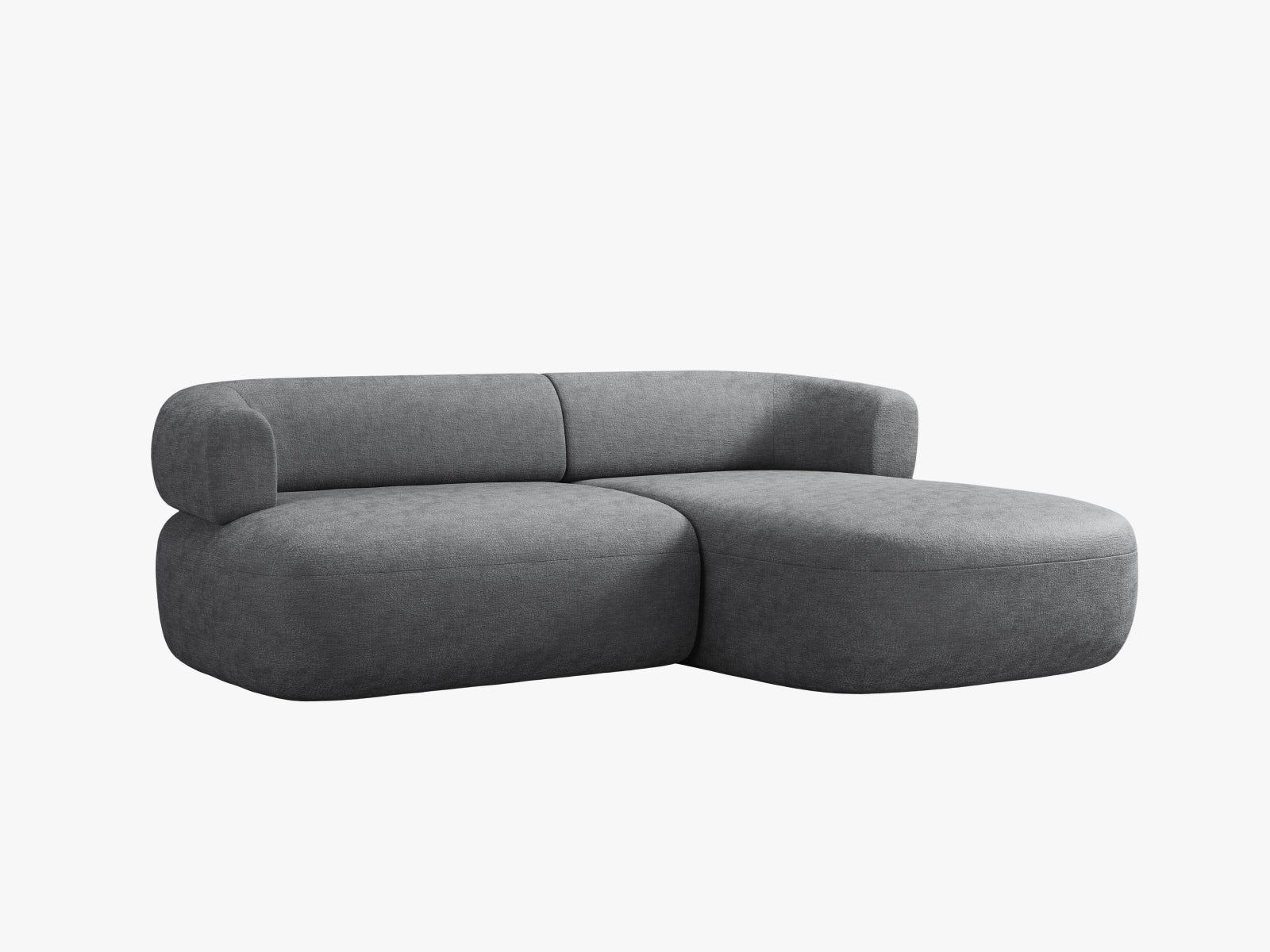 Modernes 5-Sitzer Ecksofa Jenny in Dunkelgrau, perfekt für entspannte Stunden und ein geschmackvolles Ambiente in Ihrem Wohnzimmer.