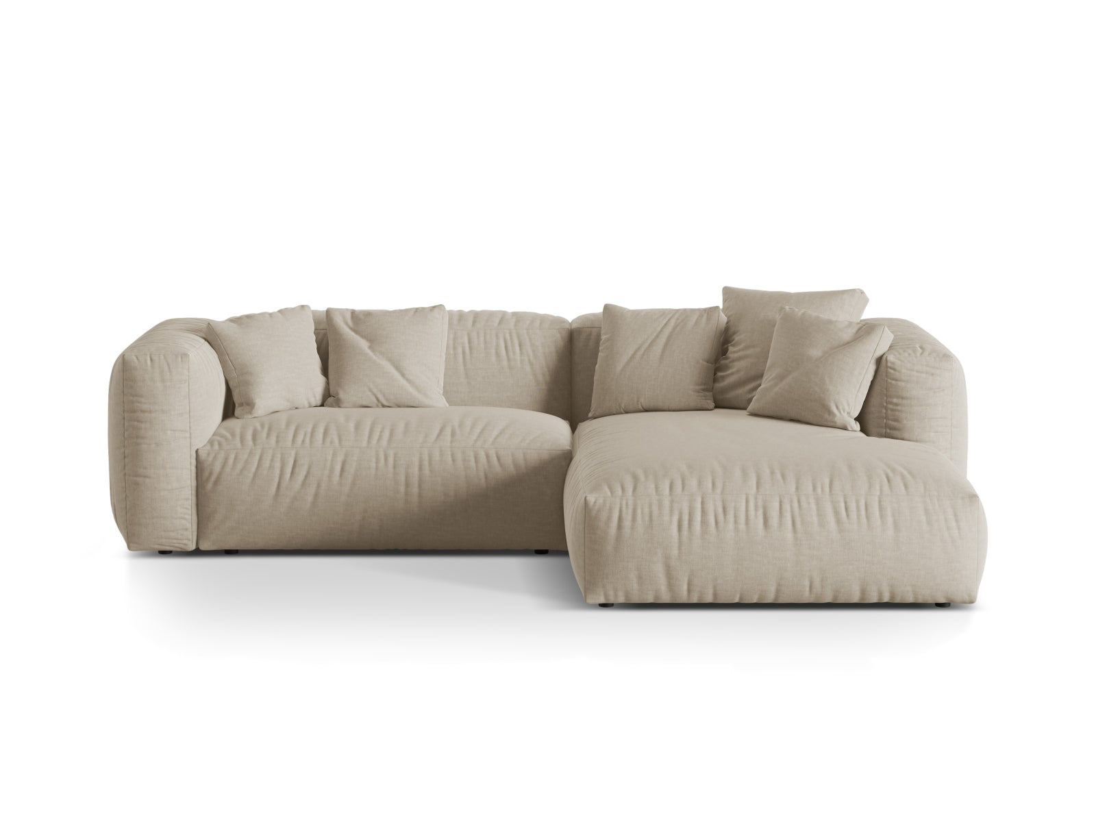 Martina Modulares Ecksofa rechts 2 Sitzer in Light Beige präsentiert im Onlineshop von KAQTU Design AG. Ecksofa rechts ist von Micadoni