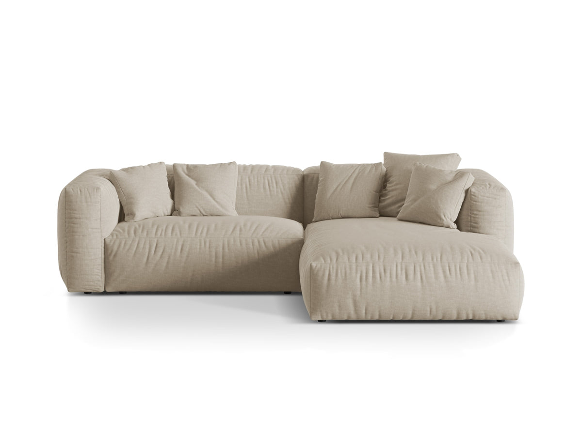 Martina Modulares Ecksofa rechts 2 Sitzer in Light Beige-Boston präsentiert im Onlineshop von KAQTU Design AG. L-Sofa rechts ist von Micadoni