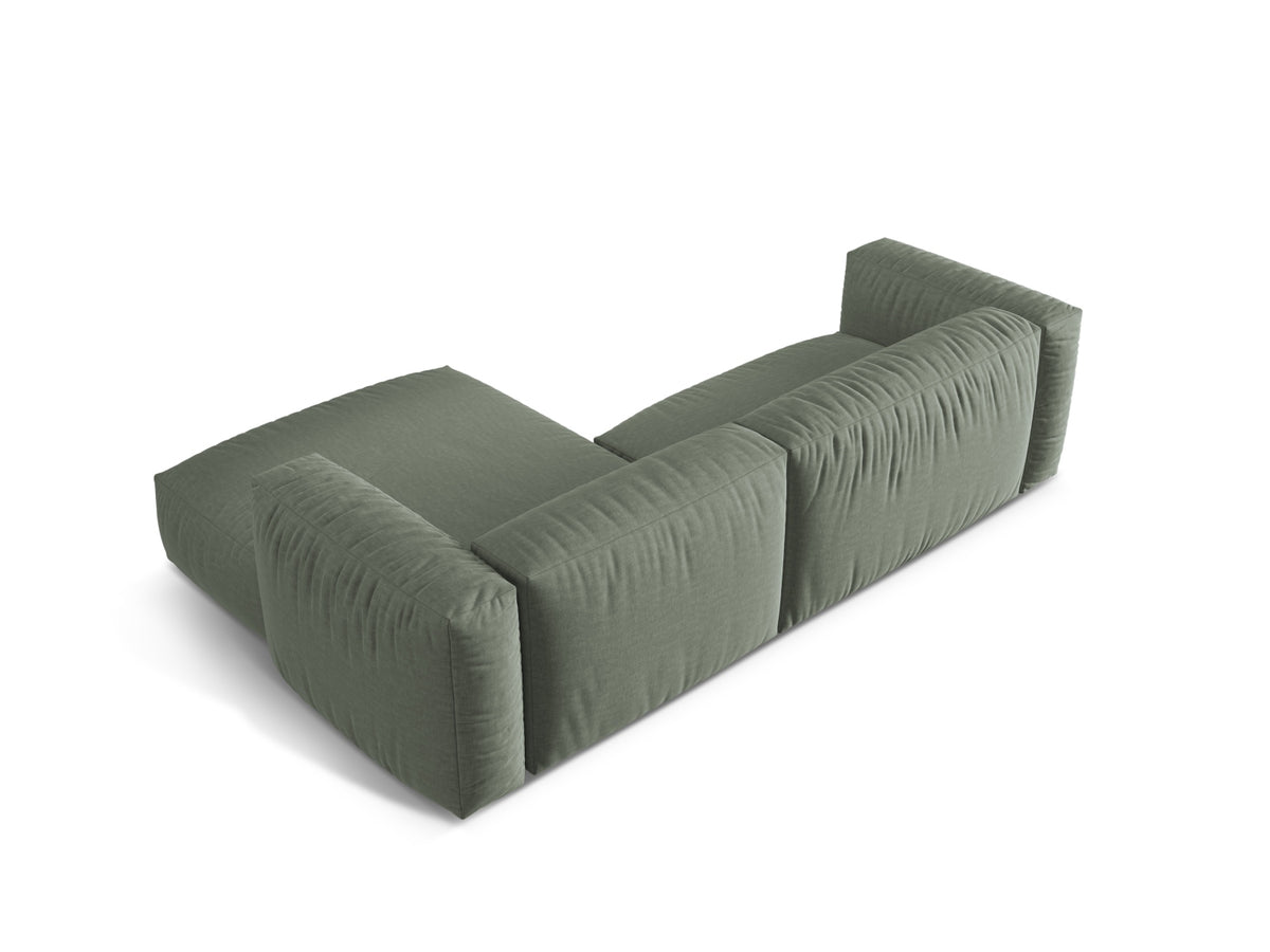 Martina Modulares Ecksofa rechts 2 Sitzer in Moss Green-Boston präsentiert im Onlineshop von KAQTU Design AG. L-Sofa rechts ist von Micadoni