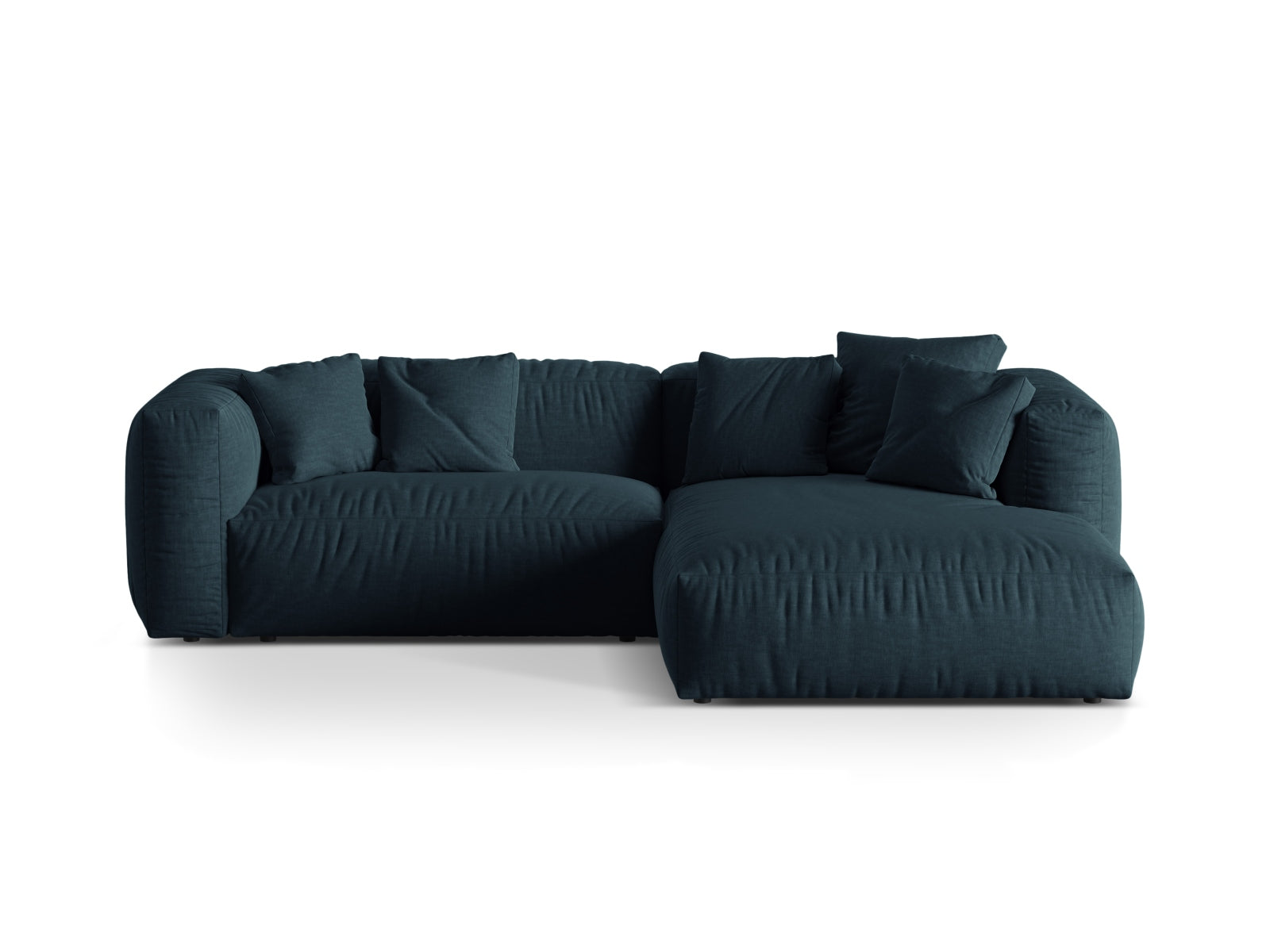 Martina Modulares Ecksofa rechts 2 Sitzer in Blue Jeans-Boston präsentiert im Onlineshop von KAQTU Design AG. L-Sofa rechts ist von Micadoni