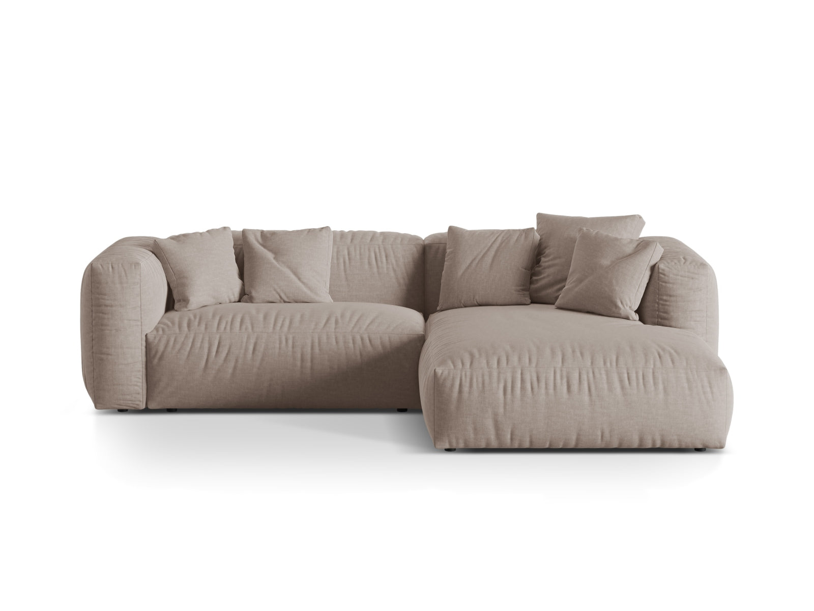 Martina Modulares Ecksofa rechts 2 Sitzer in Dark Beige präsentiert im Onlineshop von KAQTU Design AG. Ecksofa rechts ist von Micadoni