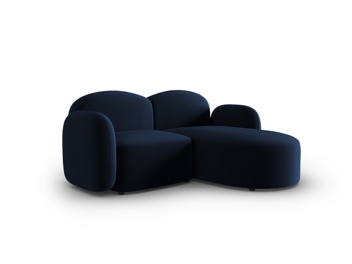 Blair Velour Ecksofa rechts 3 Sitzer in Royal Blue-Casino präsentiert im Onlineshop von KAQTU Design AG. L-Sofa rechts ist von Micadoni
