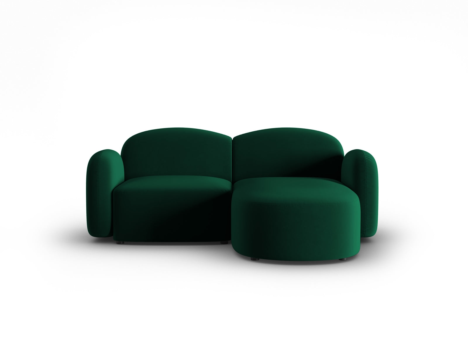 Blair Velour Ecksofa rechts 3 Sitzer in Bottle Green präsentiert im Onlineshop von KAQTU Design AG. Ecksofa rechts ist von Micadoni