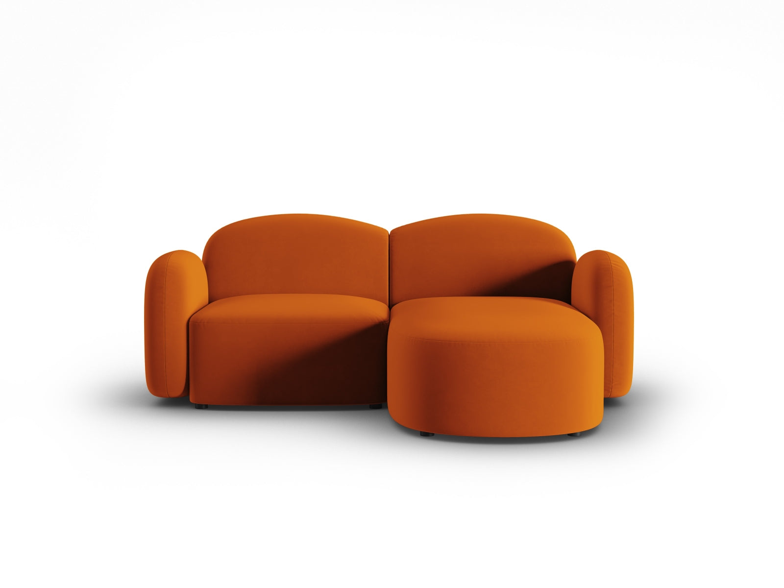 Blair Velour Ecksofa rechts 3 Sitzer in Terracotta präsentiert im Onlineshop von KAQTU Design AG. Ecksofa rechts ist von Micadoni