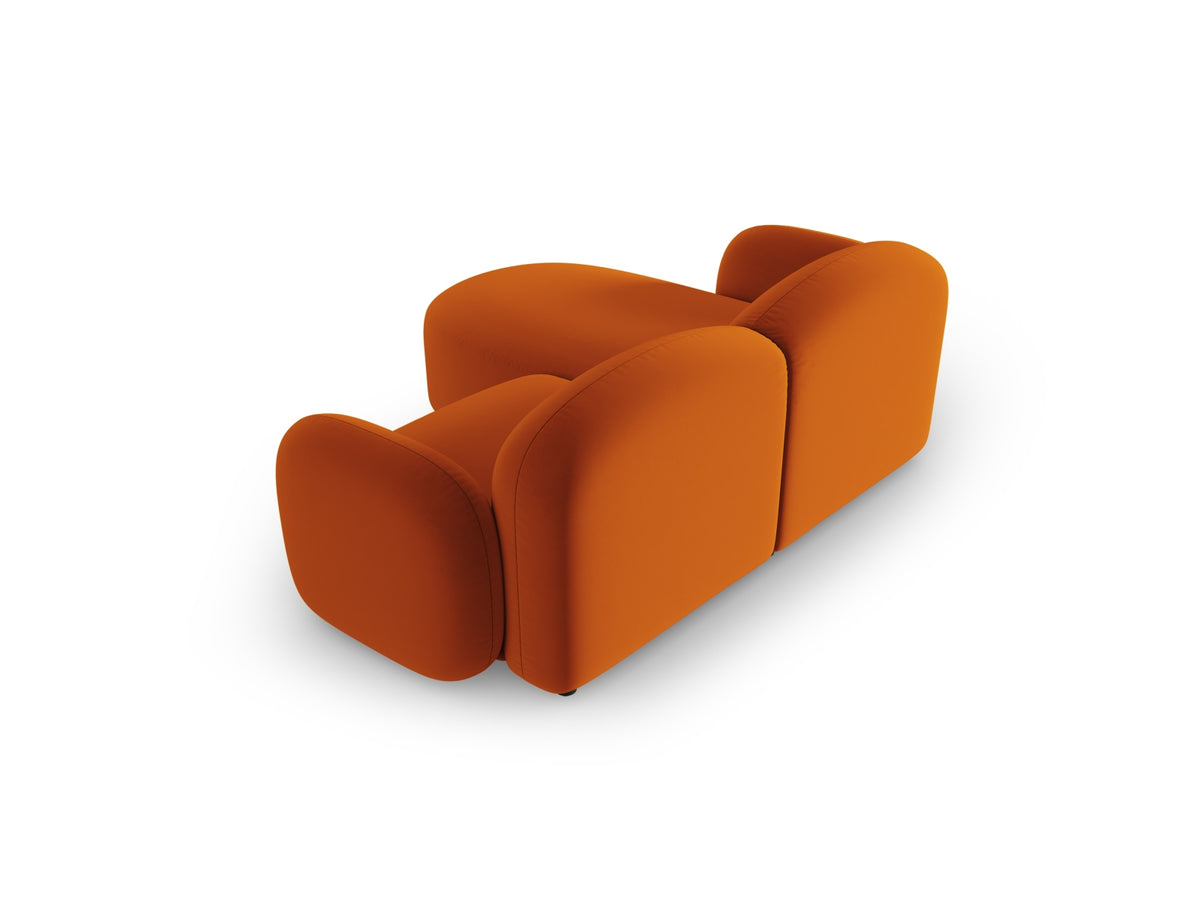 Blair Velour Ecksofa rechts 3 Sitzer in Terracotta-Casino präsentiert im Onlineshop von KAQTU Design AG. L-Sofa rechts ist von Micadoni