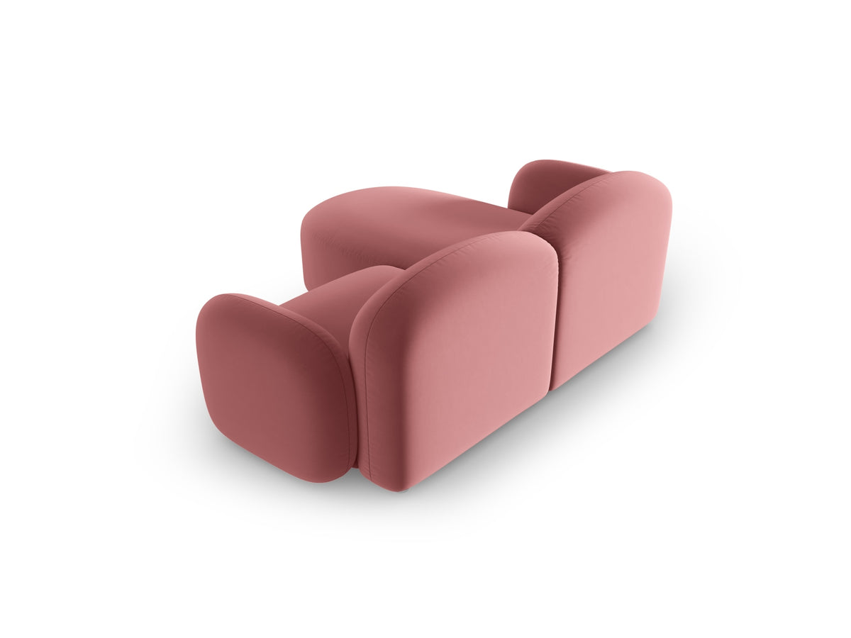 Blair Velour Ecksofa rechts 3 Sitzer in Flamingo-Casino präsentiert im Onlineshop von KAQTU Design AG. L-Sofa rechts ist von Micadoni
