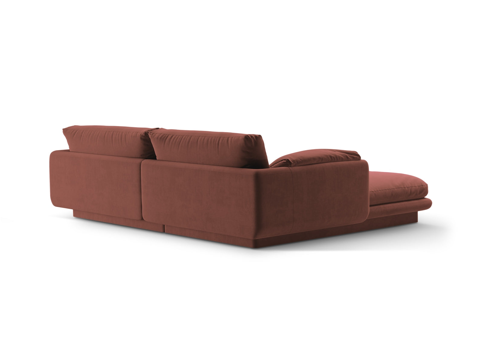 Torino Velour Ecksofa rechts 3 Sitzer in Cuoio-Casino präsentiert im Onlineshop von KAQTU Design AG. L-Sofa rechts ist von Micadoni
