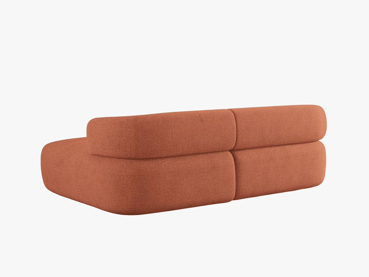 Jenny Ecksofa rechts 5 Sitzer in Brick-Now or Never präsentiert im Onlineshop von KAQTU Design AG. L-Sofa rechts ist von Micadoni