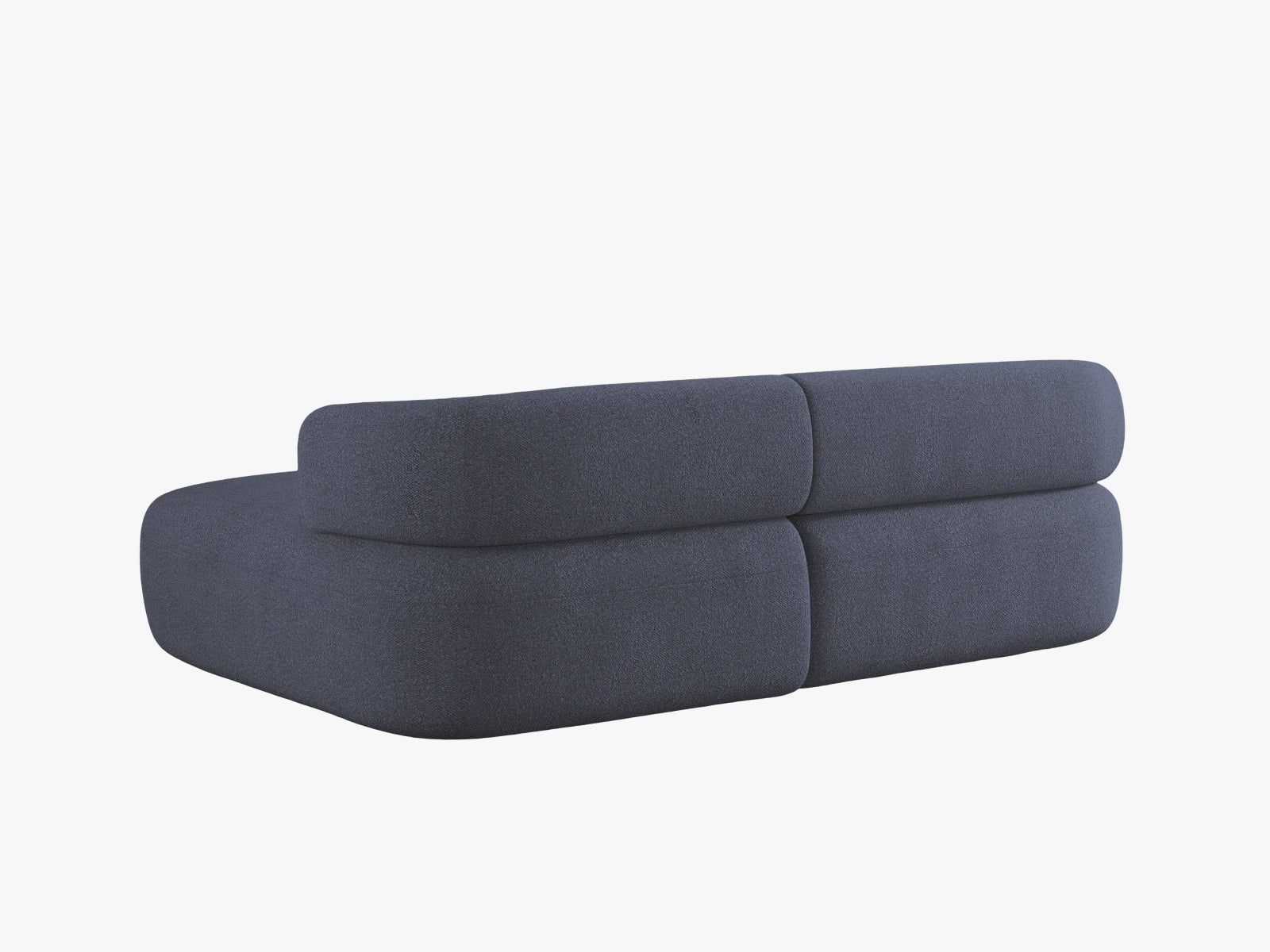 Modernes 5-Sitzer Ecksofa Jenny in edlem Blau, rechtsseitig, perfekt für gemütliche und stilvolle Wohnzimmer von Micadoni.
