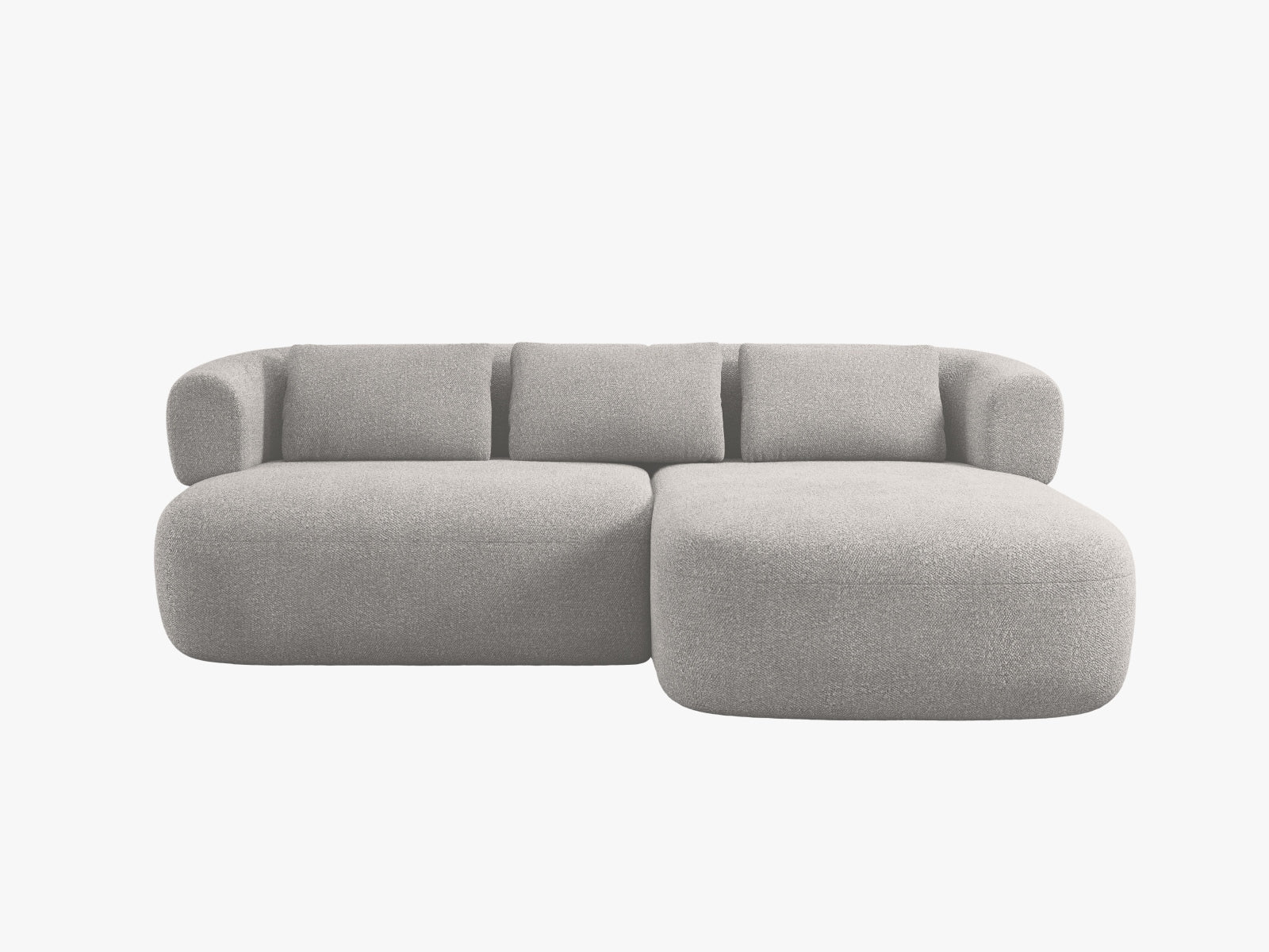 Das Jenny Ecksofa rechts 5 Sitzer von Micadoni bietet stilvolle Eleganz und großzügigen Platz für entspannte Stunden mit Familie und Freunden.