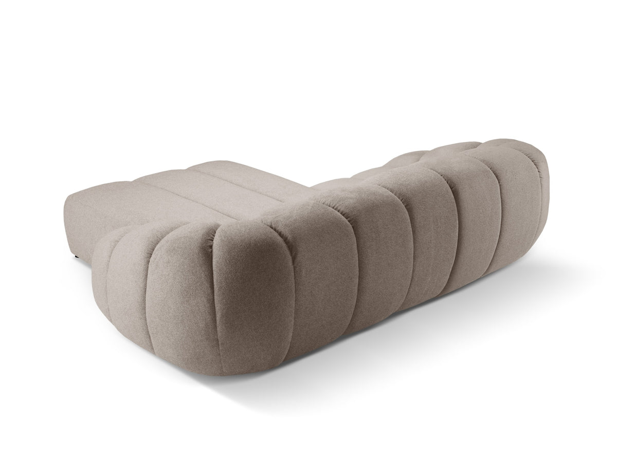 Diana Ecksofa rechts 3 Sitzer in Dark Beige-Bubble präsentiert im Onlineshop von KAQTU Design AG. L-Sofa rechts ist von Micadoni